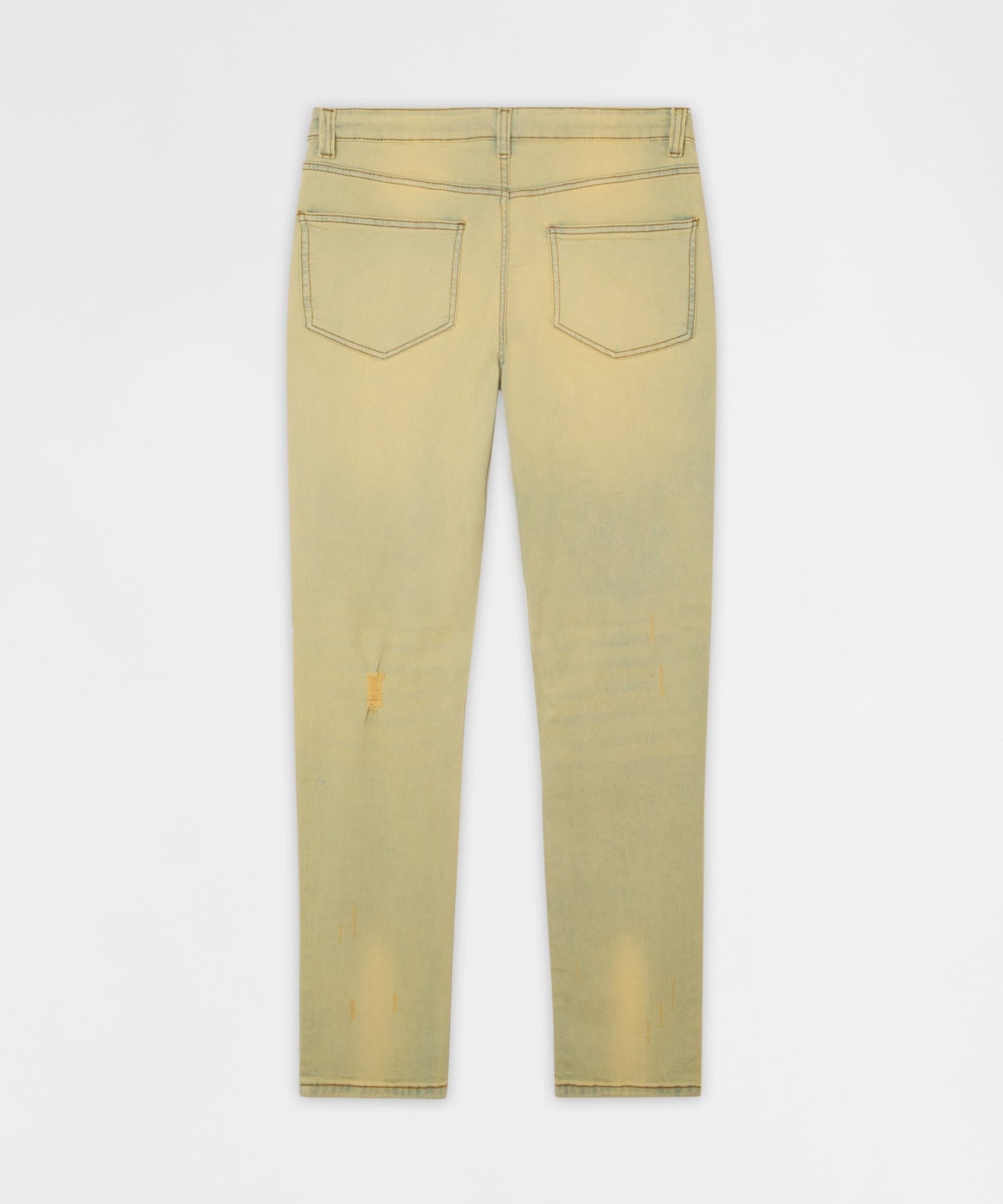 Mended Distressed Skinny Jeans - Light Blue