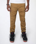 Heavy Distressed Frayed Skinny Jean - Khaki
