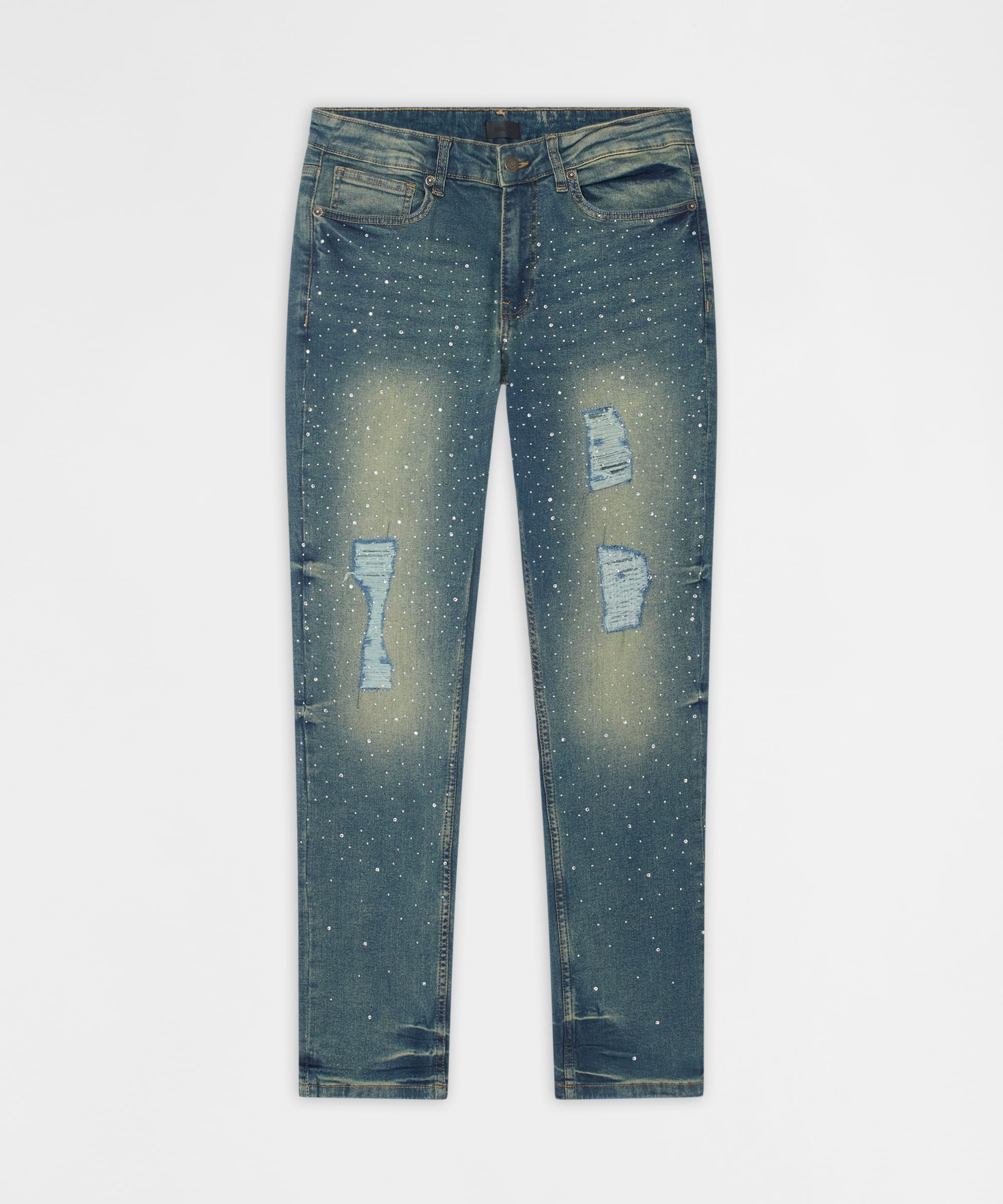 Grinder Distressed Skinny Jeans - Light Indigo