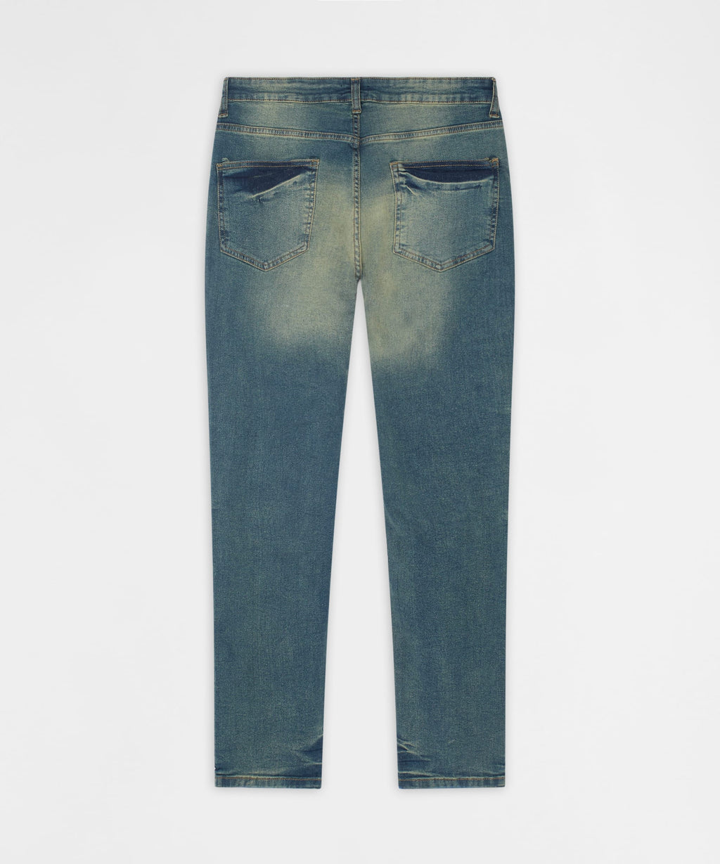 Grinder Distressed Skinny Jeans - Light Indigo