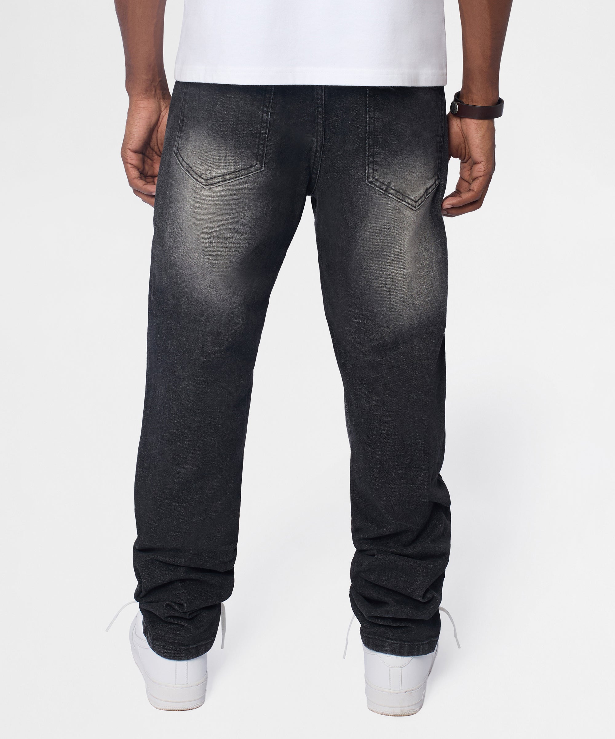 Frosted Distressed Skinny Jeans - Grey