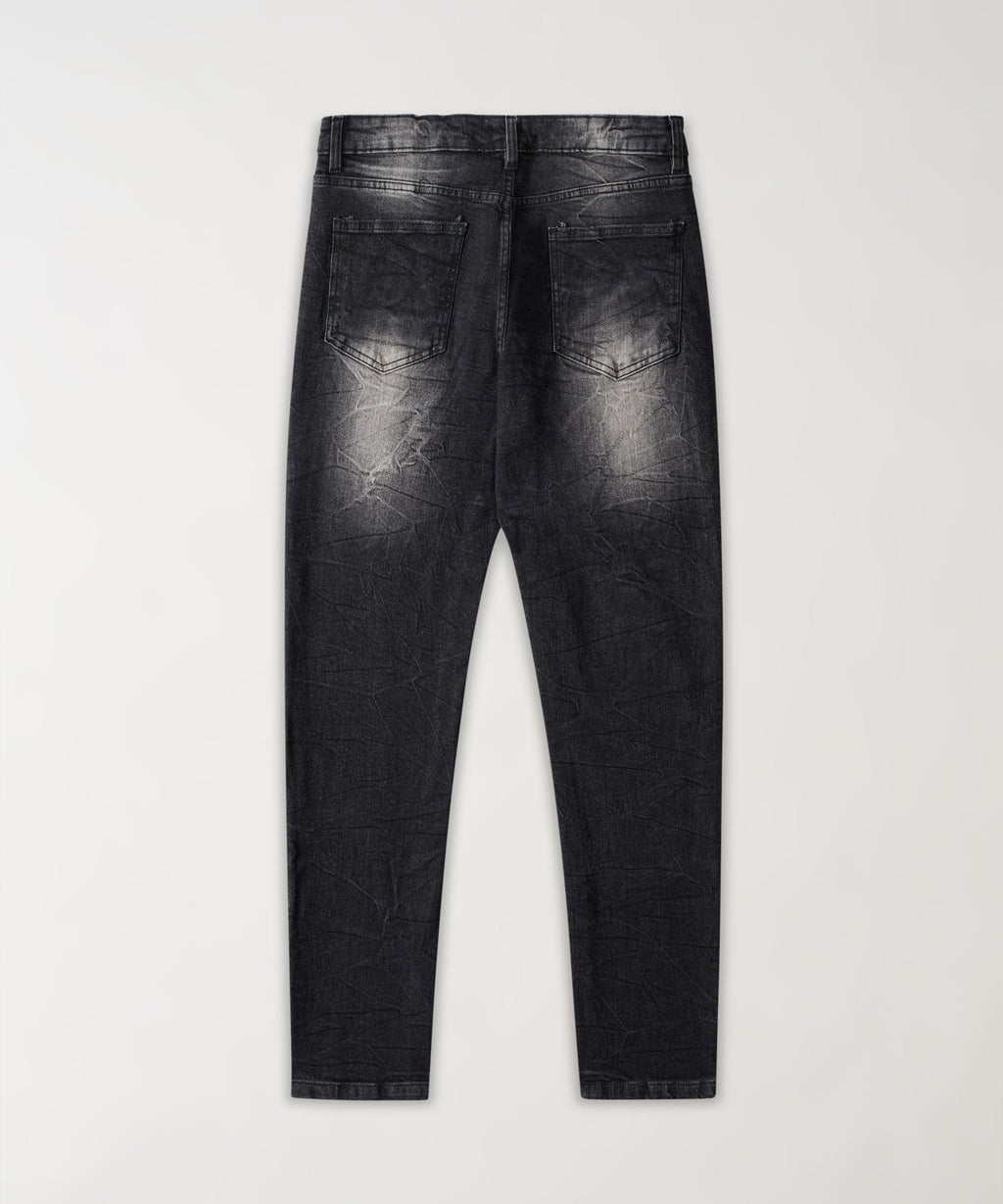 Frosted Distressed Skinny Jeans - Grey