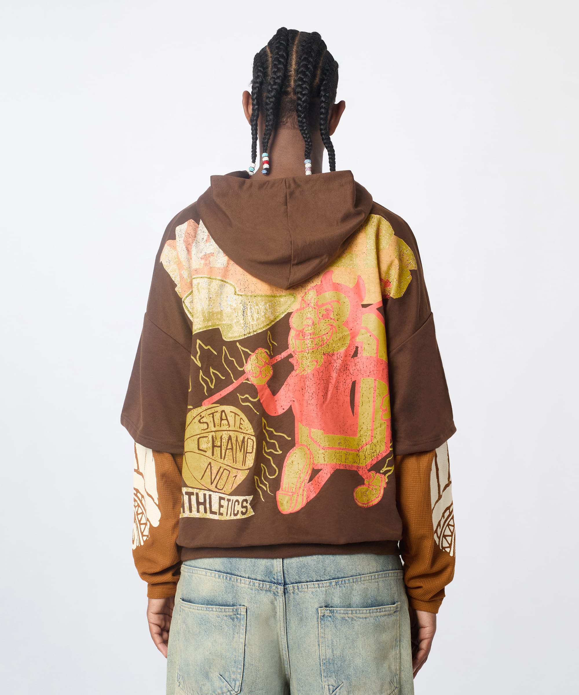 Masters 2fer Pullover Hoodie - Brown