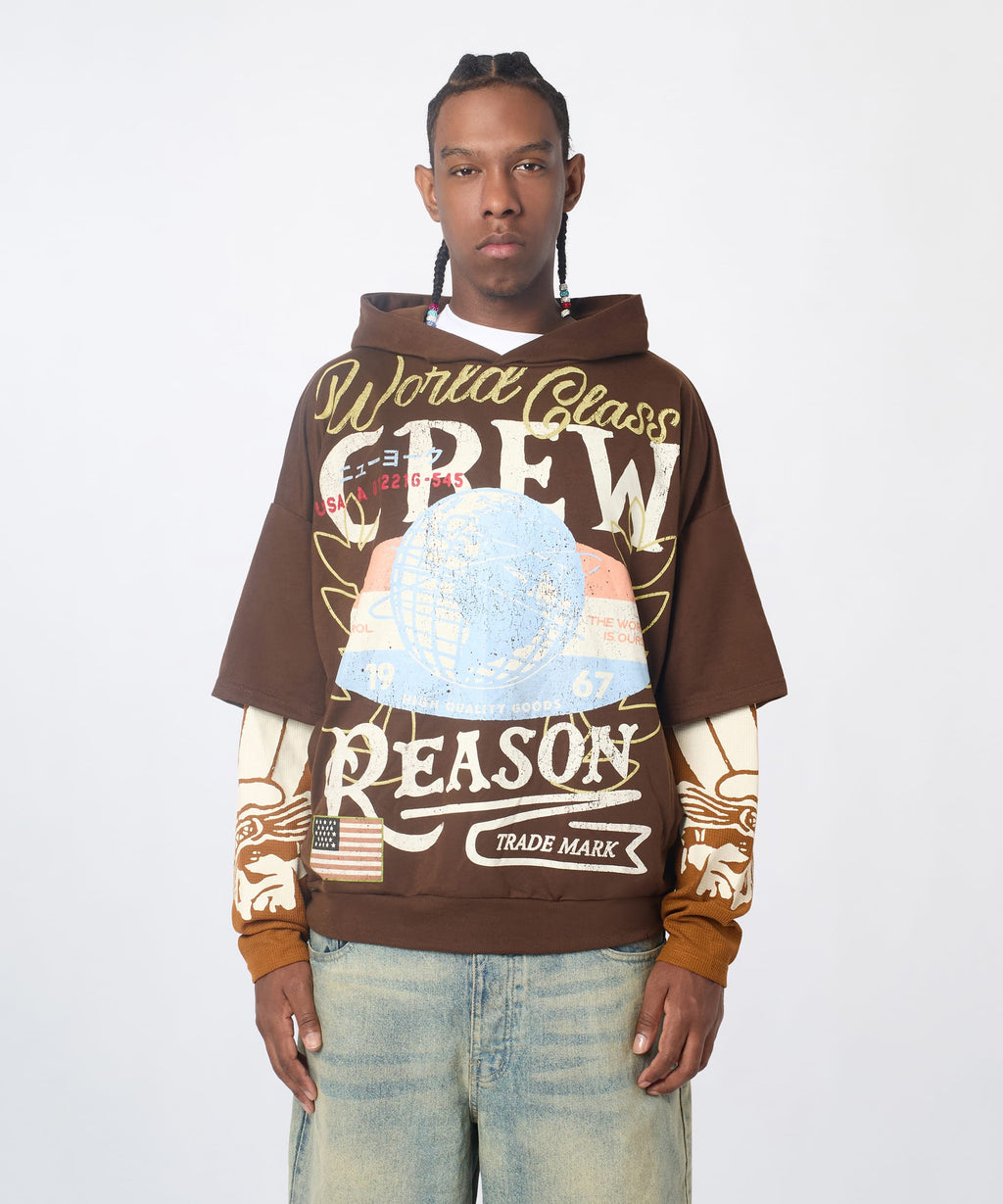 Masters 2fer Pullover Hoodie - Brown