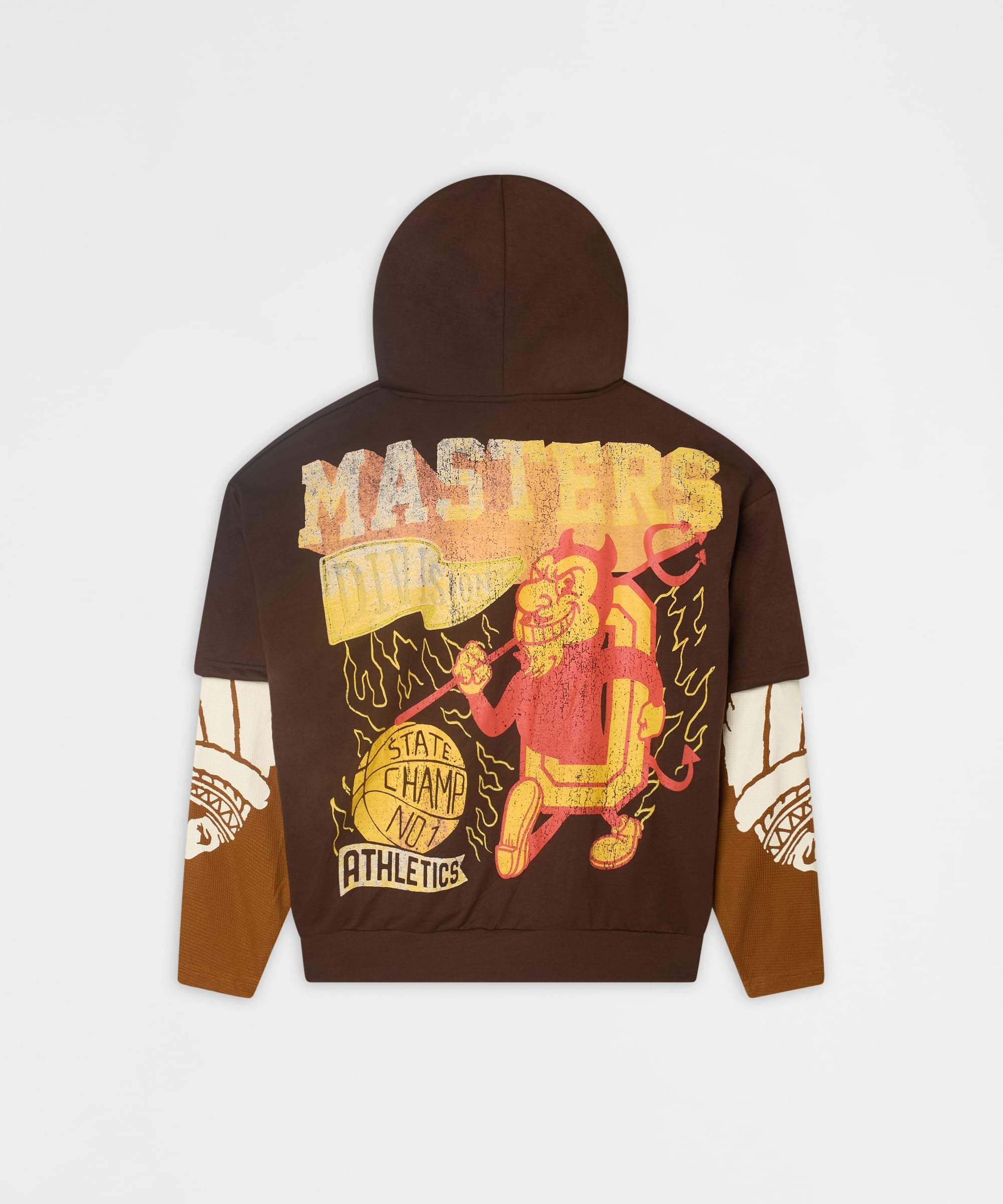 Masters 2fer Pullover Hoodie - Brown