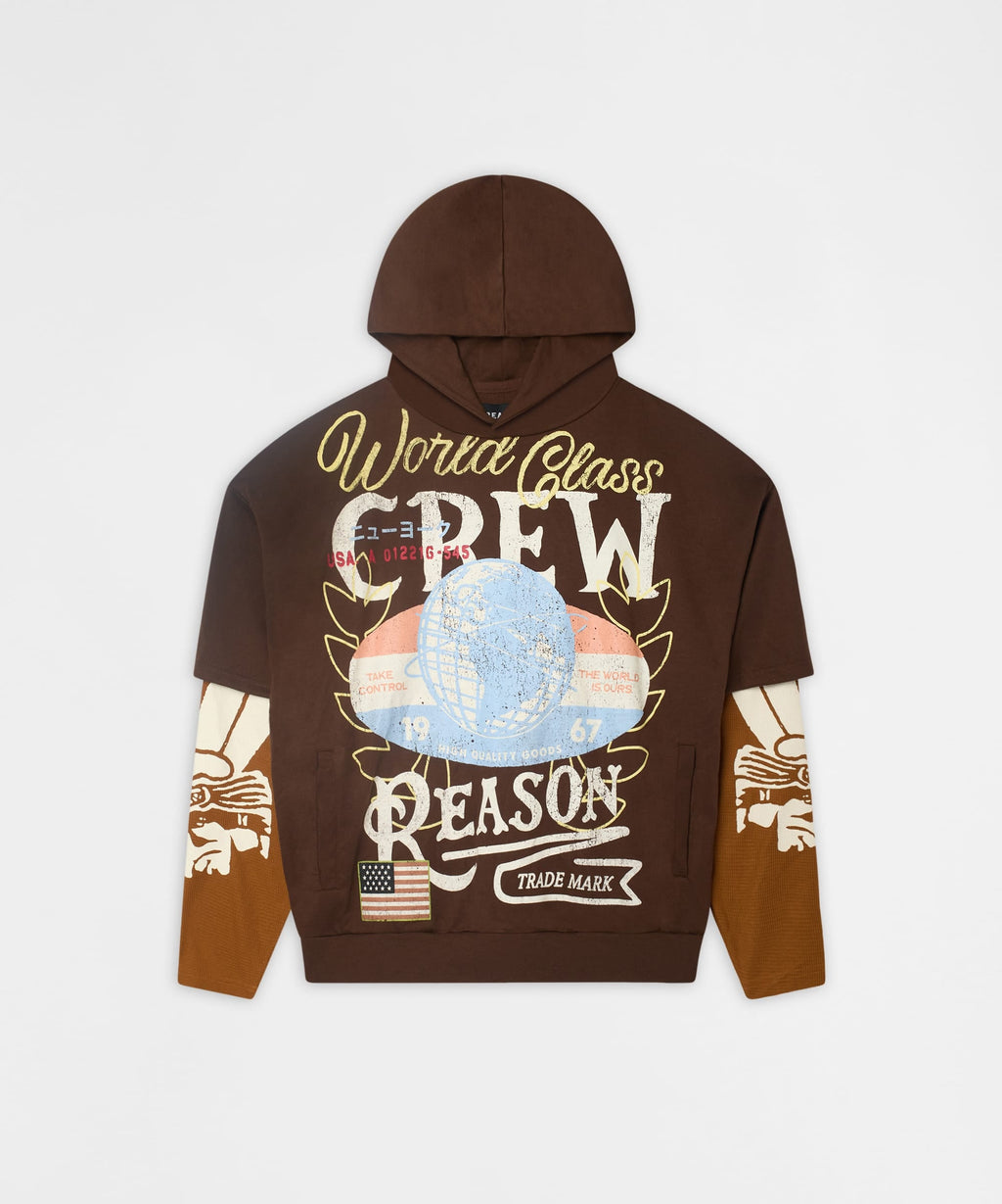 Masters 2fer Pullover Hoodie - Brown