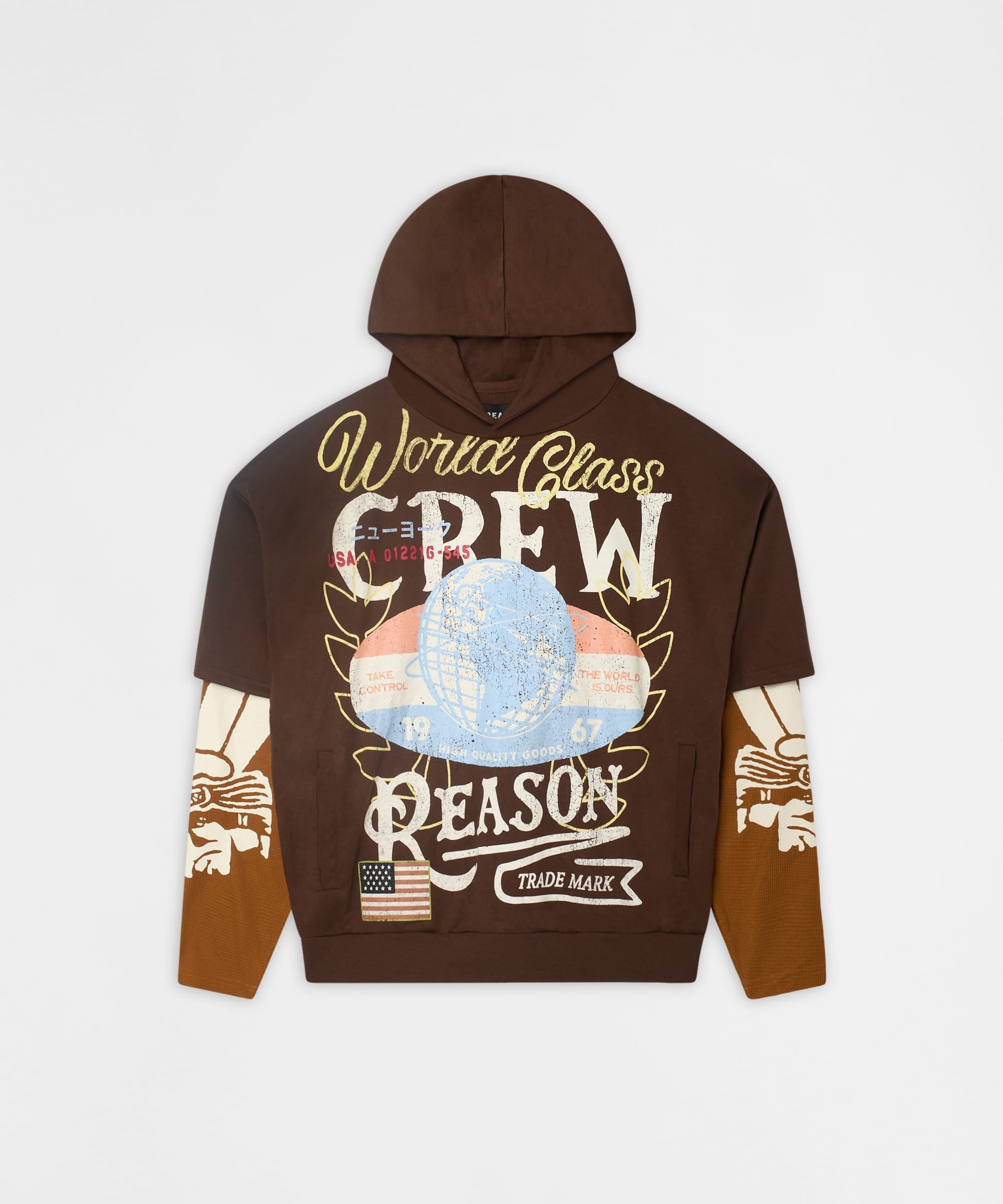 Masters 2fer Pullover Hoodie - Brown