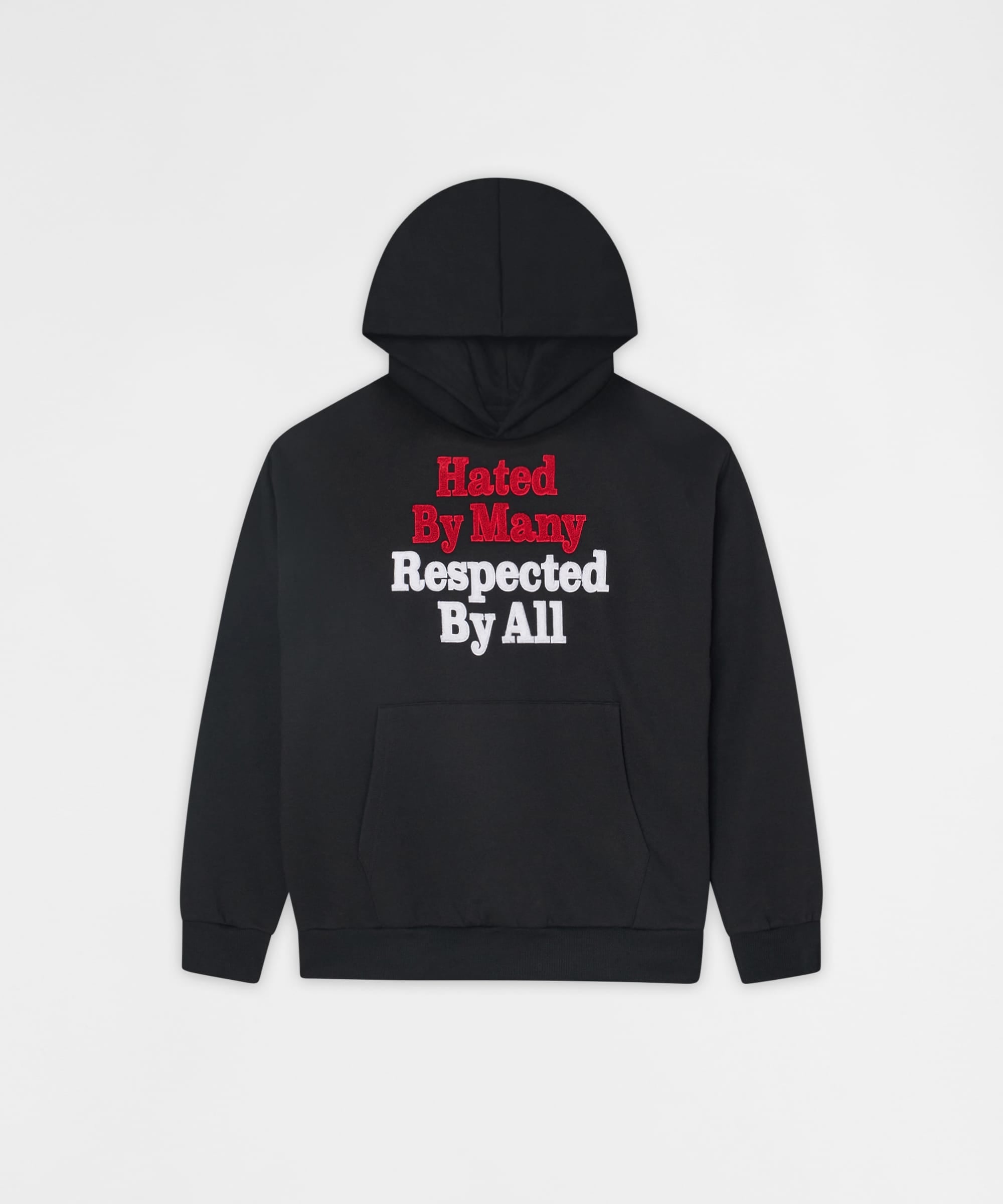 Hated By Many Chenille Hoodie - Black