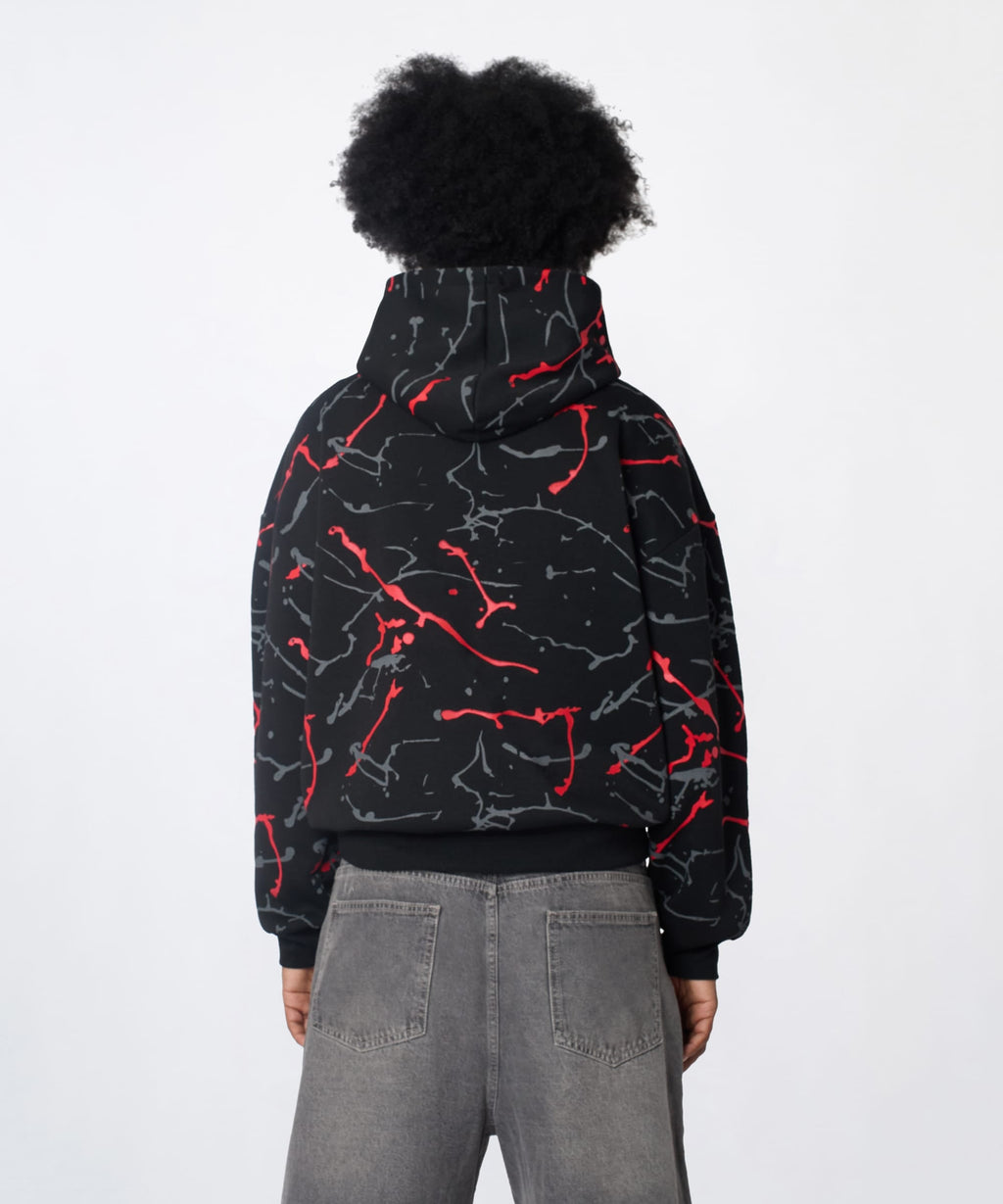 Lord Forgive Me Chenille Hoodie - Black