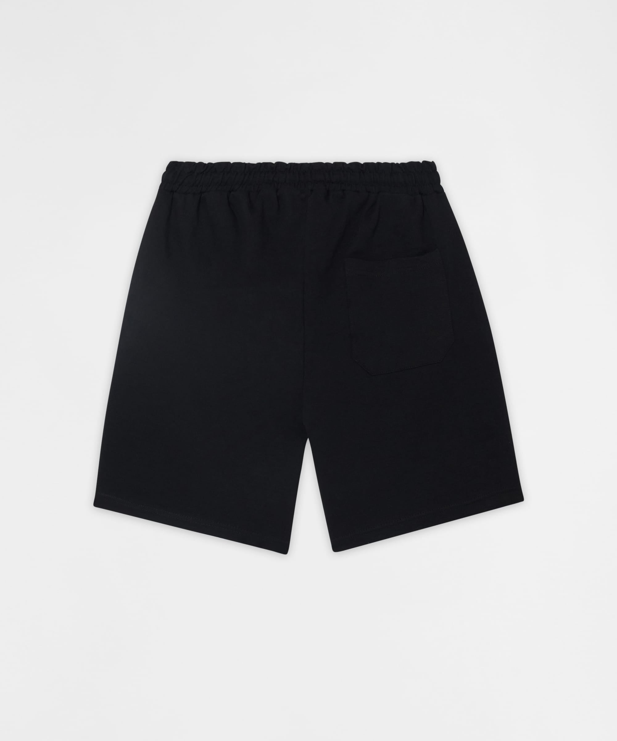 Money Never Sleeps Embroidered Fleece Shorts - Black