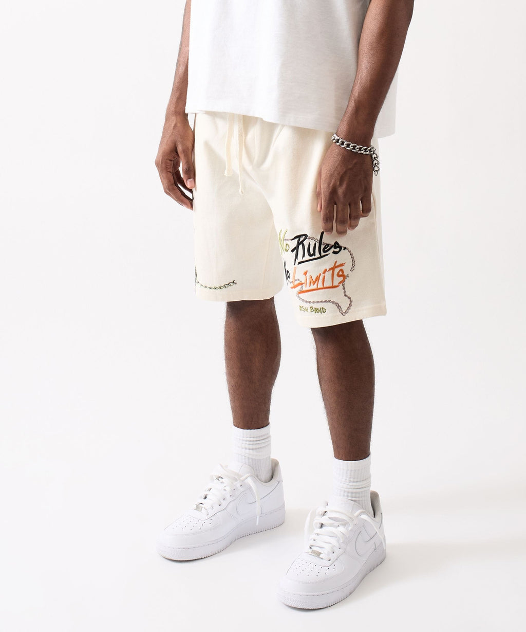 Mercy No Rules Embroidered Short - Cream