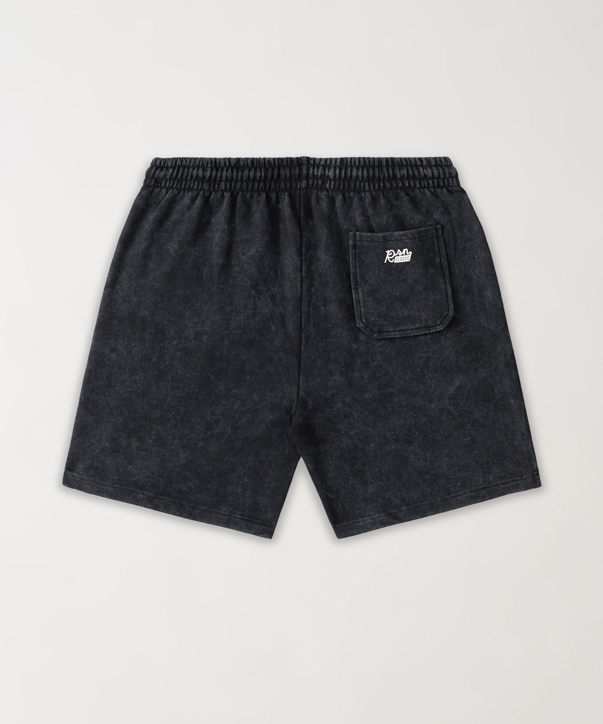 Mineral Wash Essential Shorts - Black