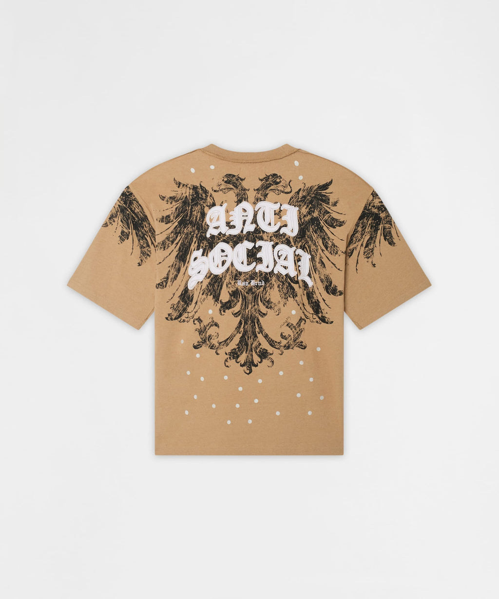 Mindset Applique Washed Short Sleeve Tee - Khaki