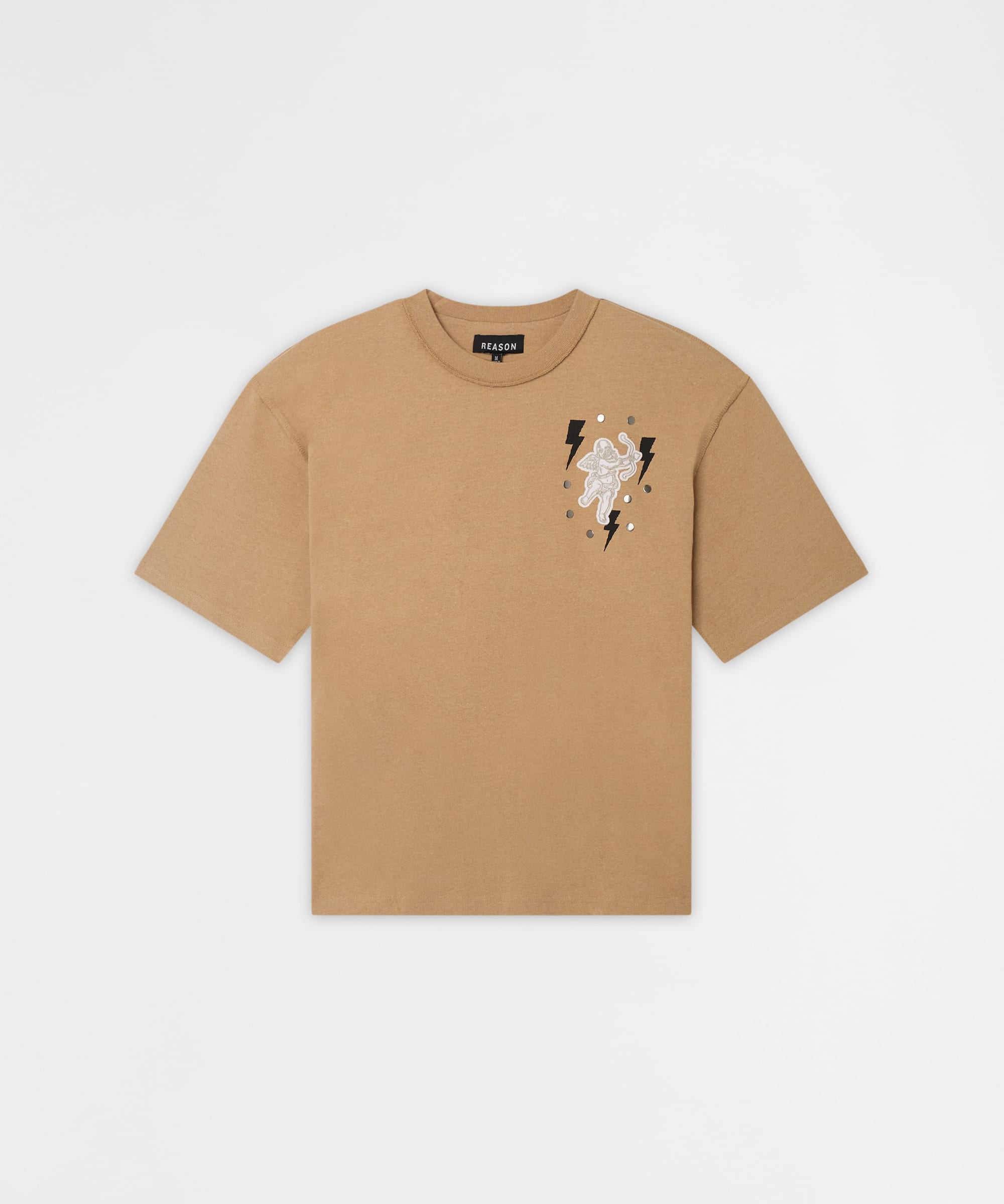 Mindset Applique Washed Short Sleeve Tee - Khaki