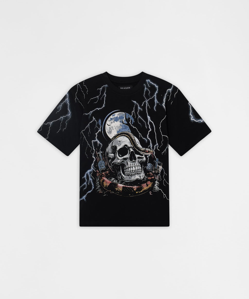 Full Moon Short Sleeve Tee - Black