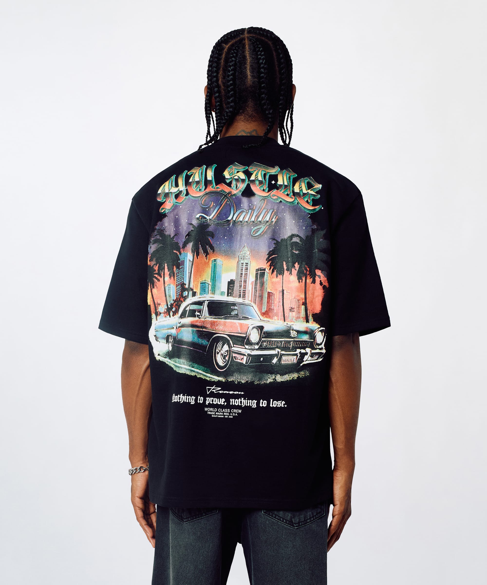 Lowrider Embroidered Short Sleeve Tee - Black