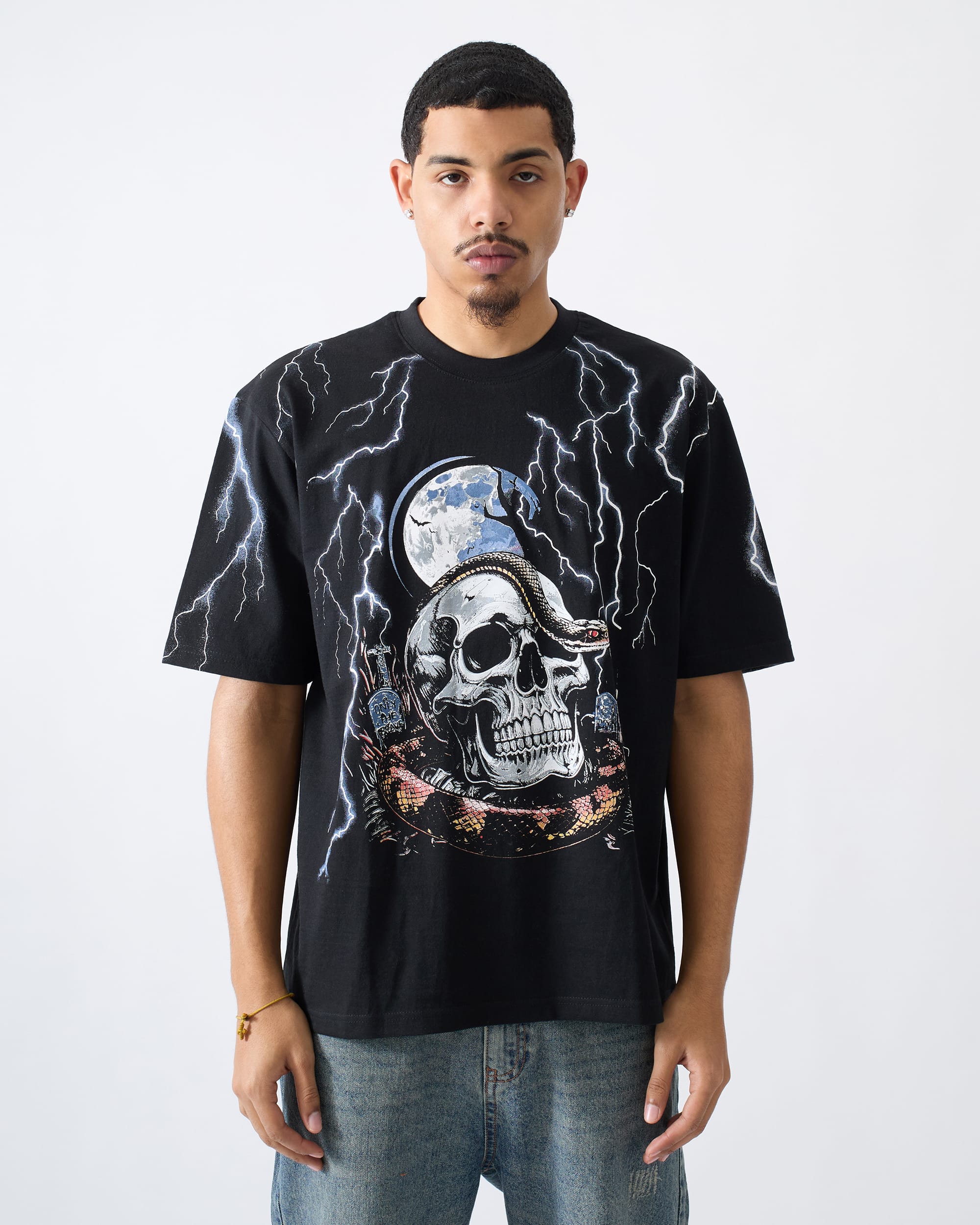 Full Moon Short Sleeve Tee - Black