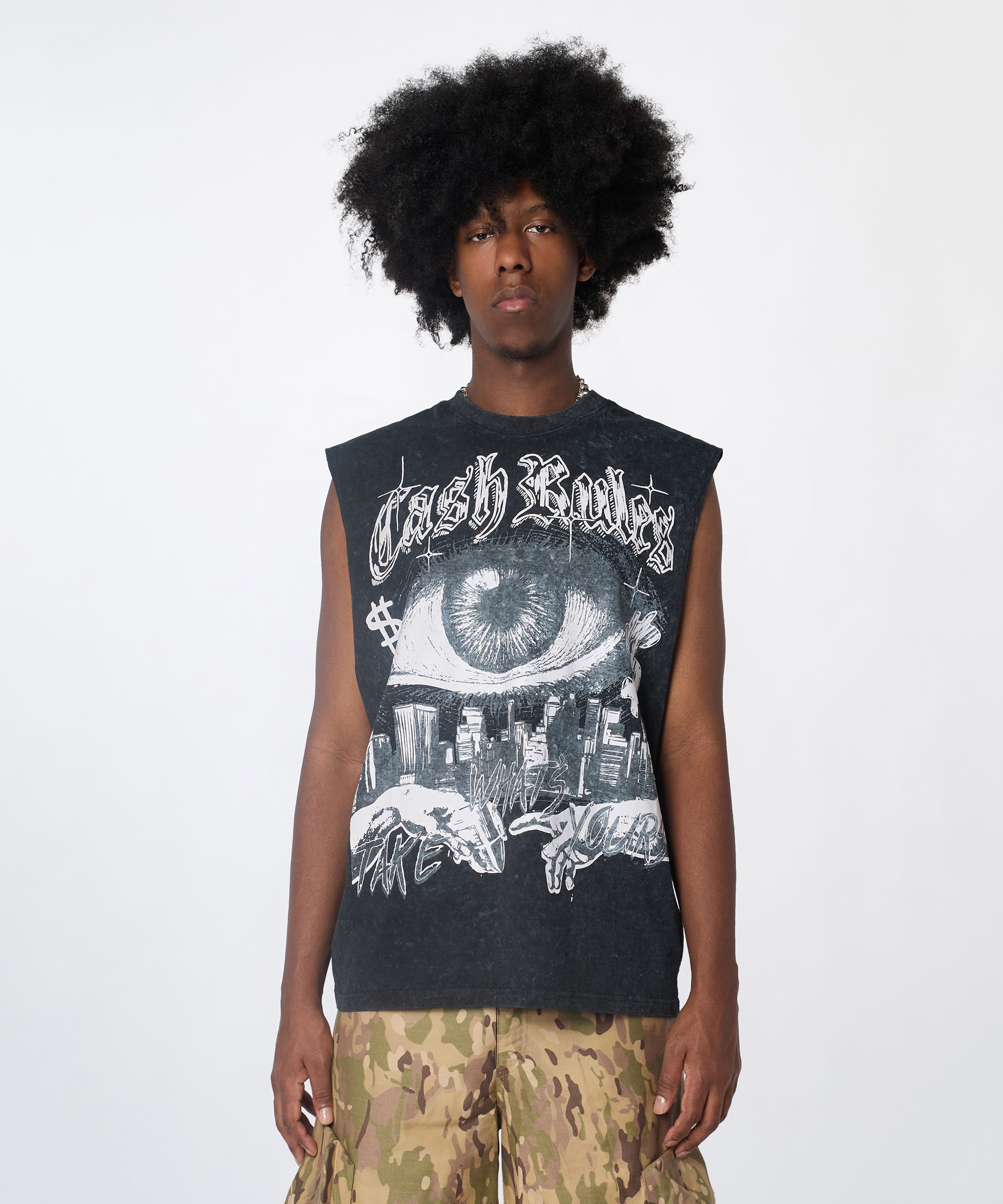 Muscle Short Sleeve Tee - Washed Black