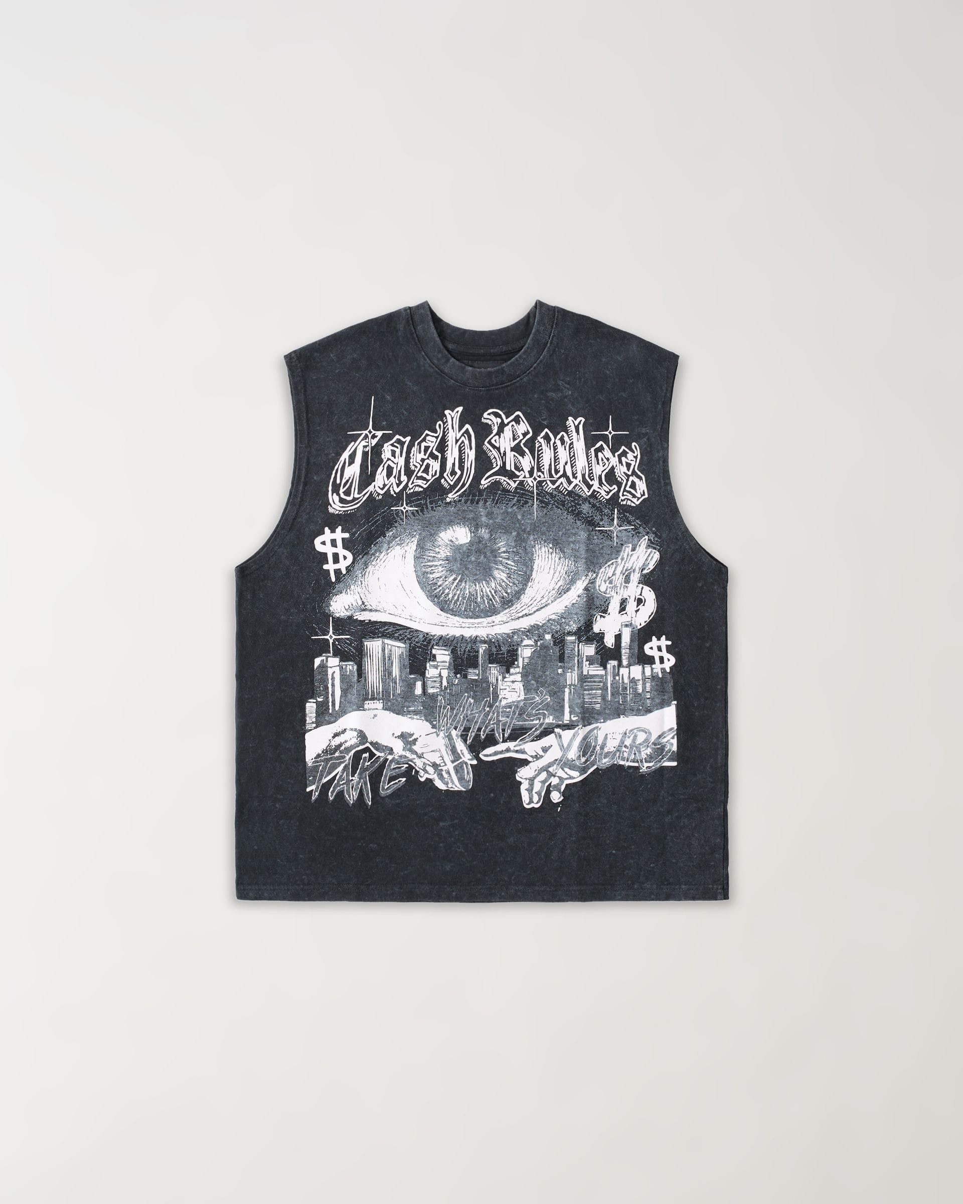 Muscle Short Sleeve Tee - Washed Black