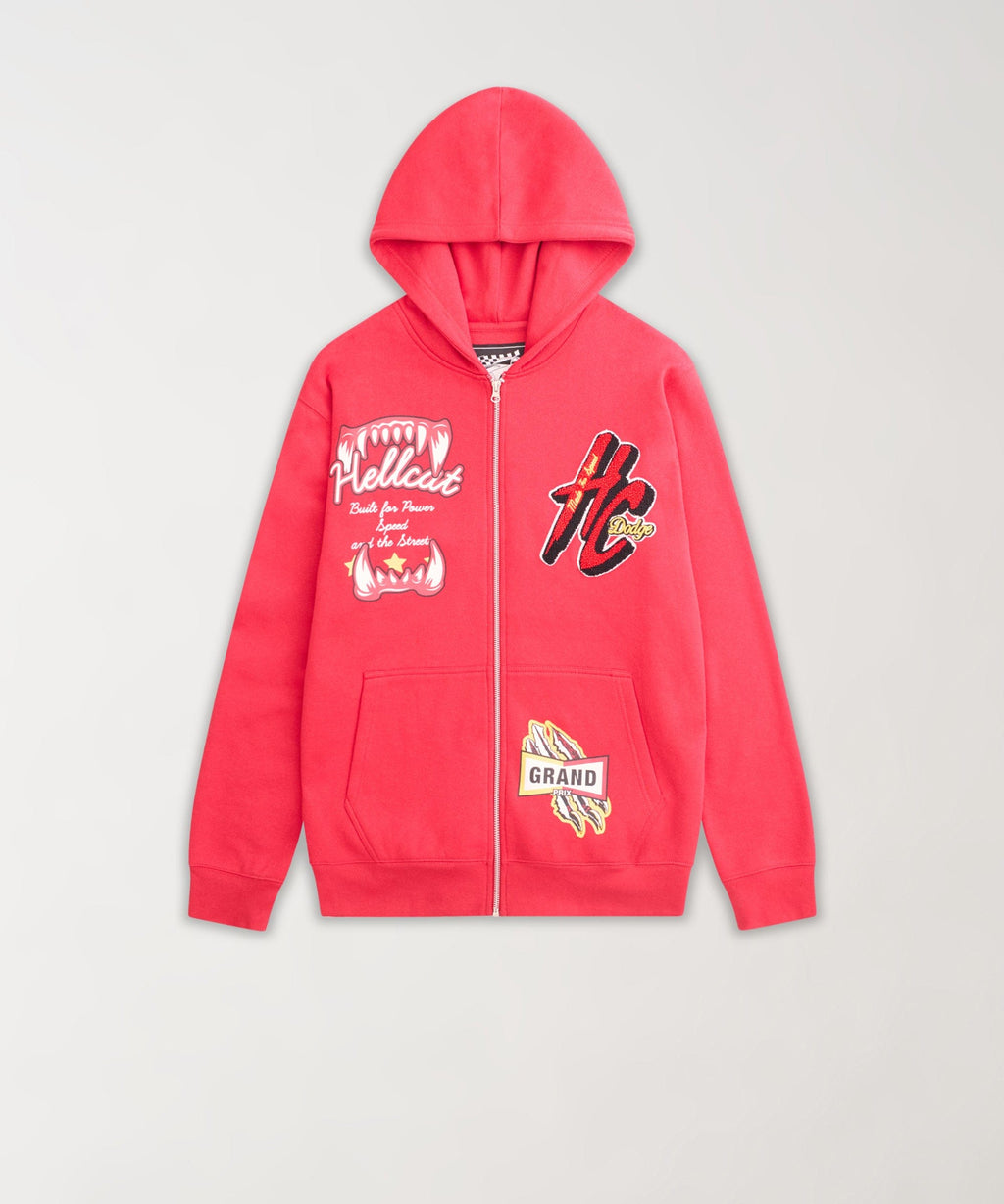 Hellcat Full Zip Hoodie - Red