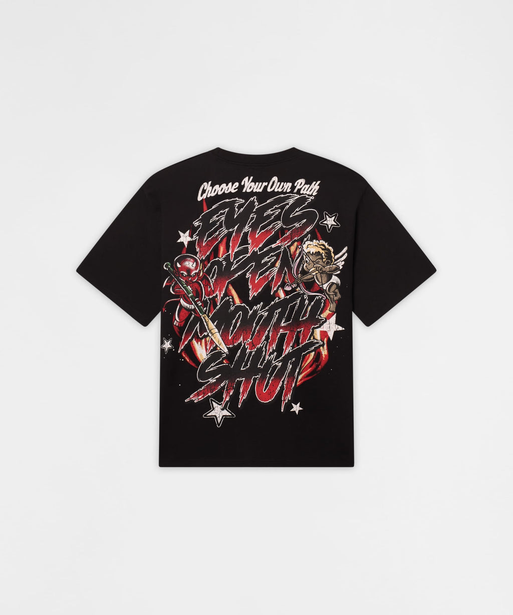 Move In Silence Washed Short Sleeve Tee - Black