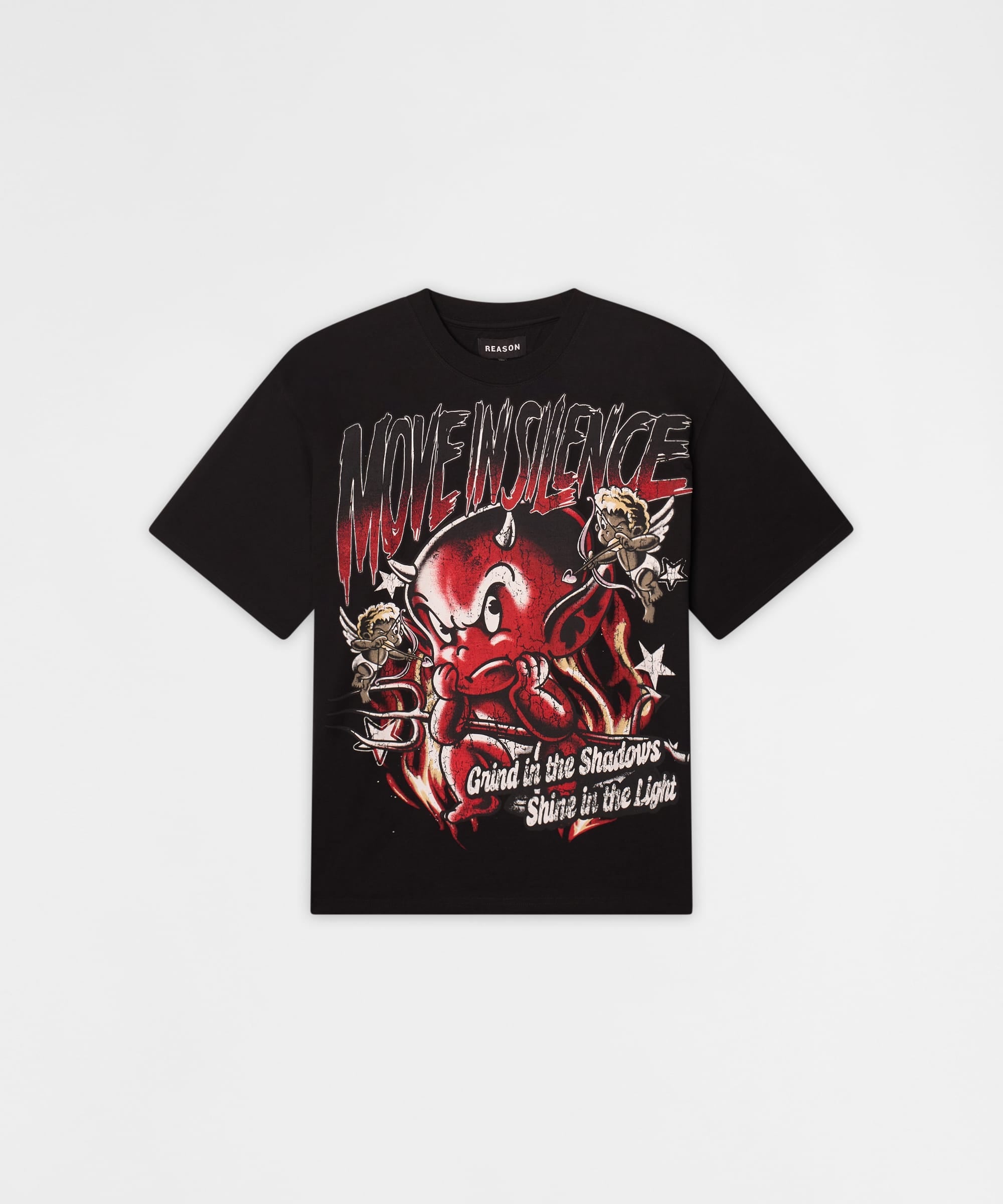 Move In Silence Washed Short Sleeve Tee - Black