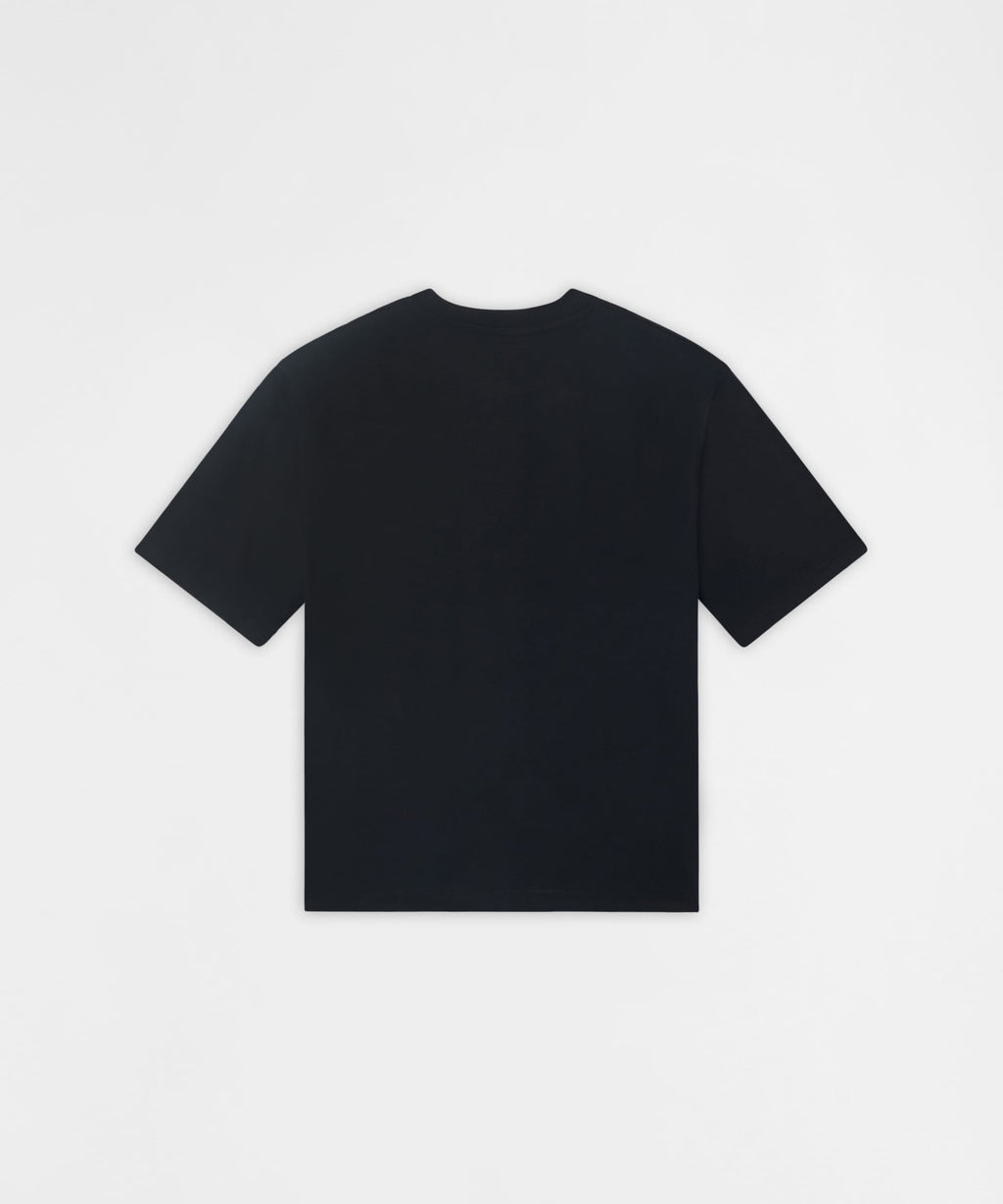 Lightning Bolt Applique Short Sleeve Tee - Black