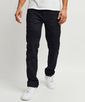 Leroy Waxed Black Moto Denim