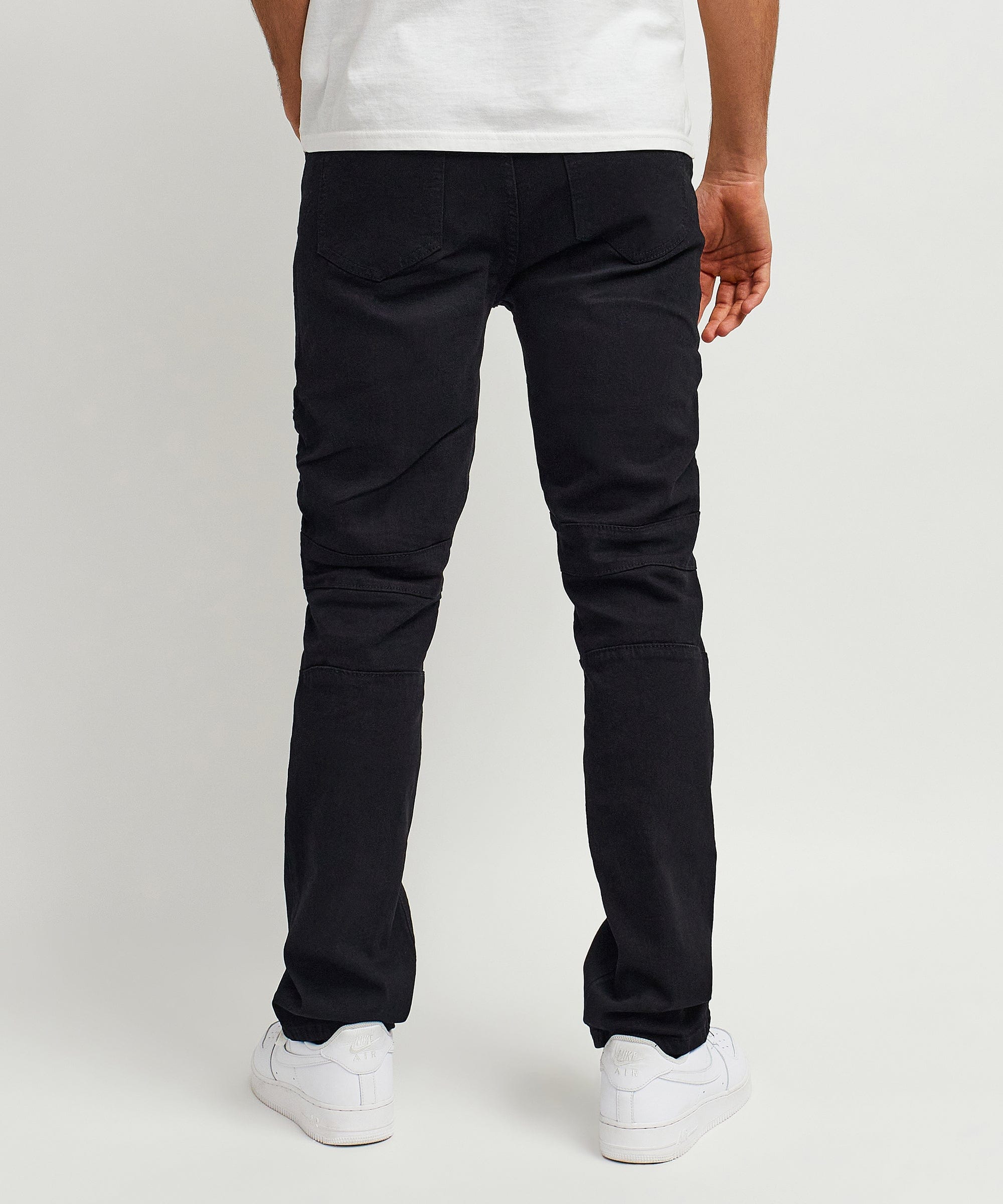 Leroy Waxed Black Moto Denim
