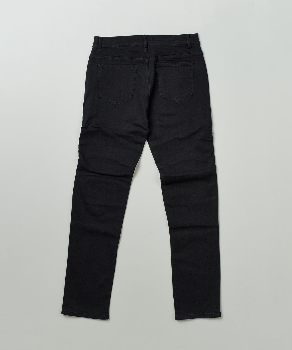 Leroy Waxed Black Moto Denim