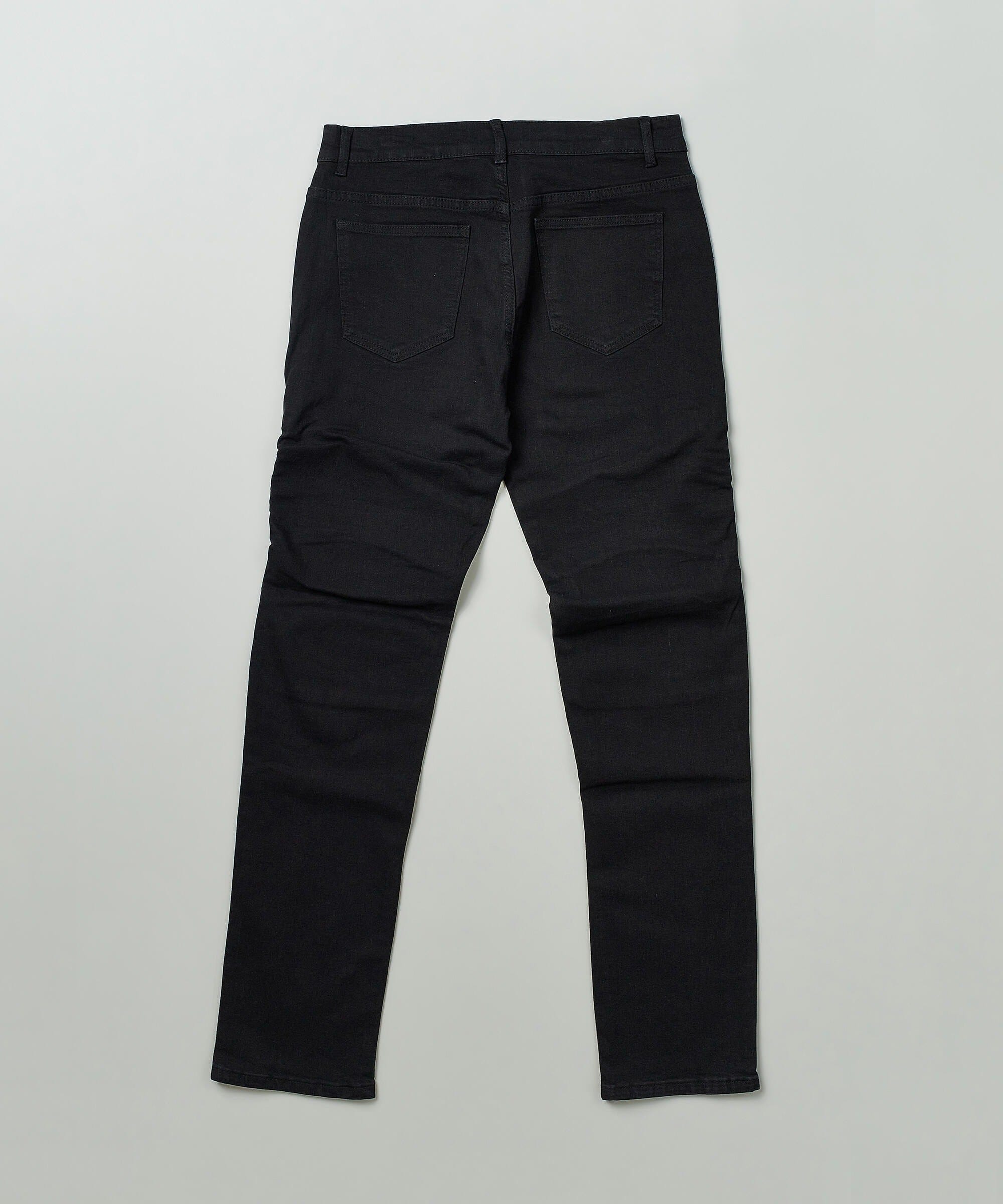 Leroy Waxed Black Moto Denim