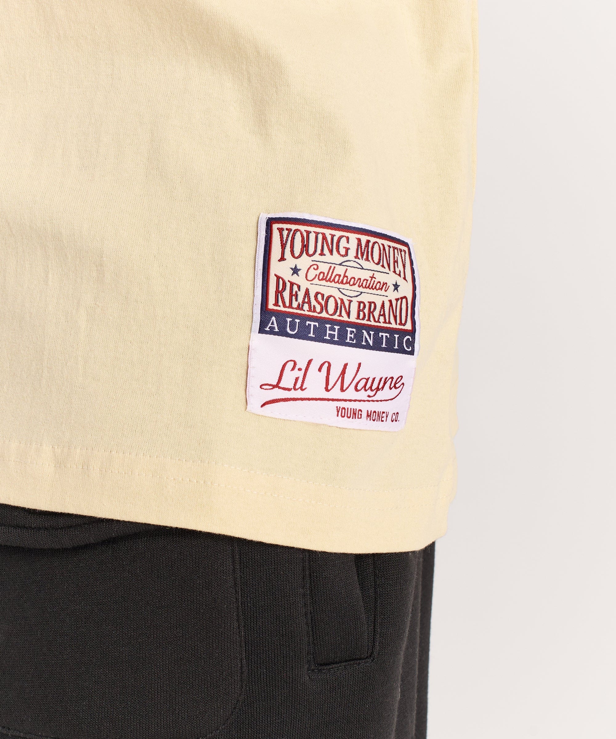 Lil Wayne Property Of Applique Short Sleeve Tee - Khaki