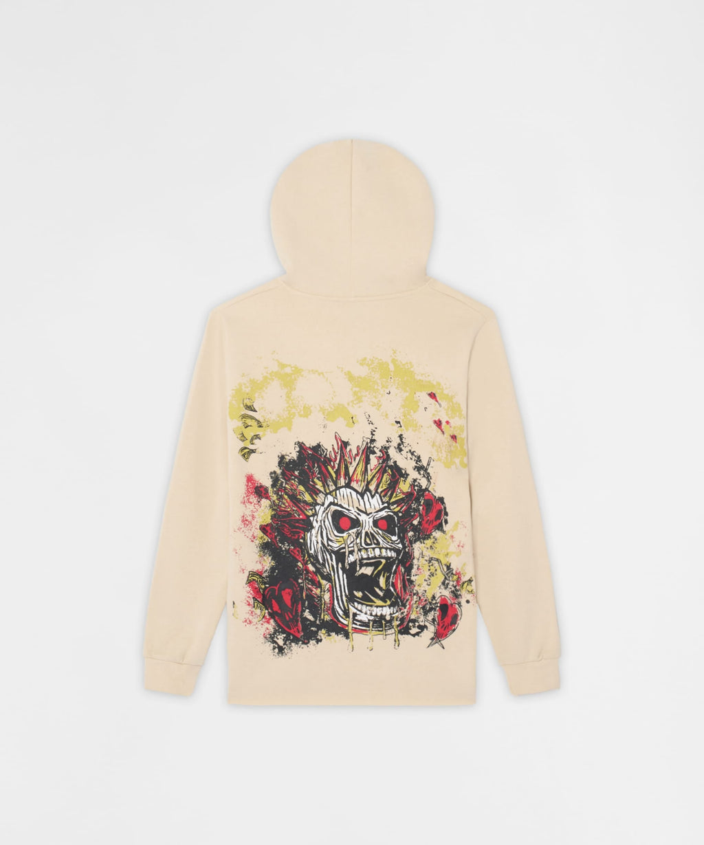 Mayhem Fleece Graphic Zip Hoodie - Khaki