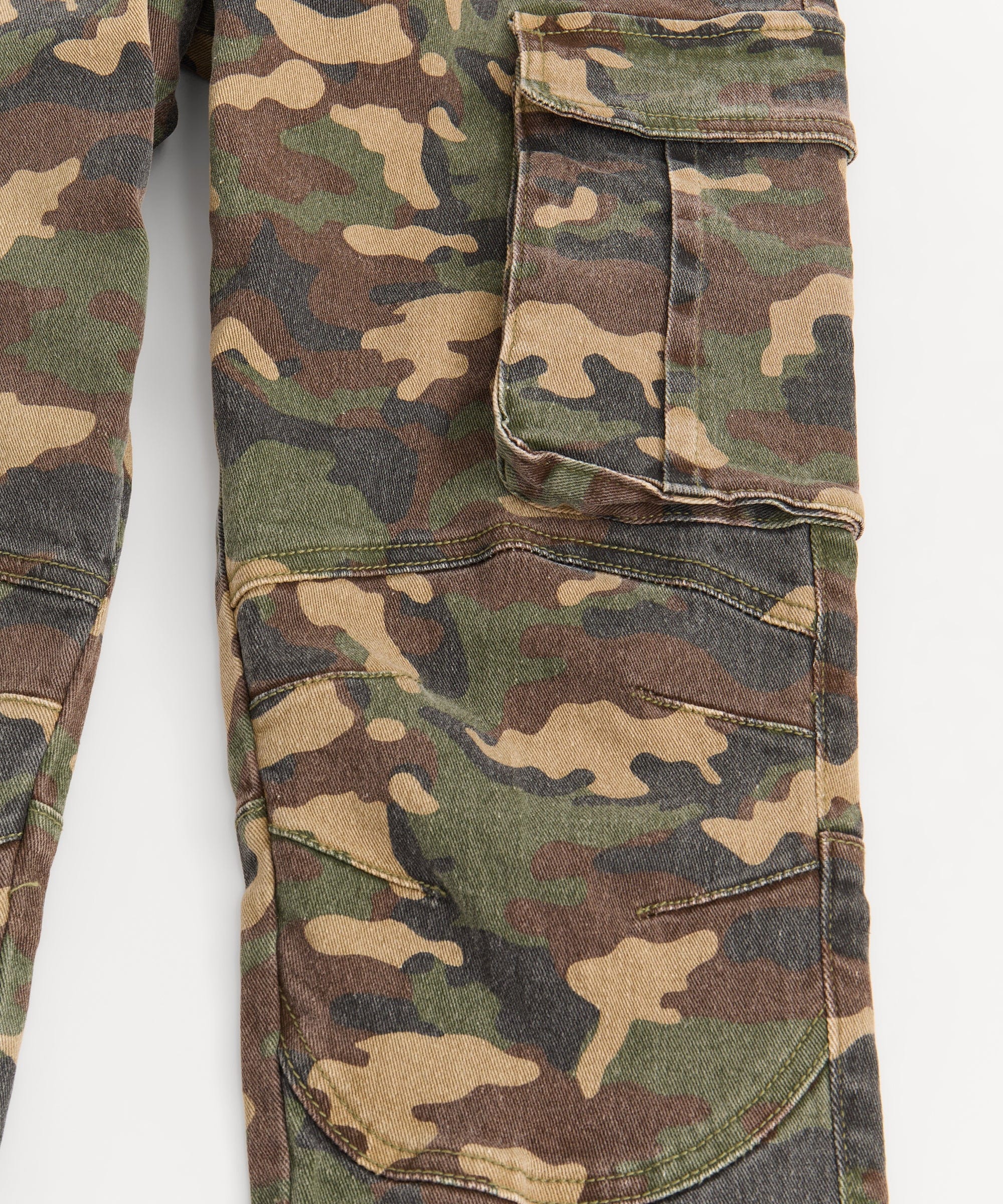 Moto Denim Skinny Jeans - Camo