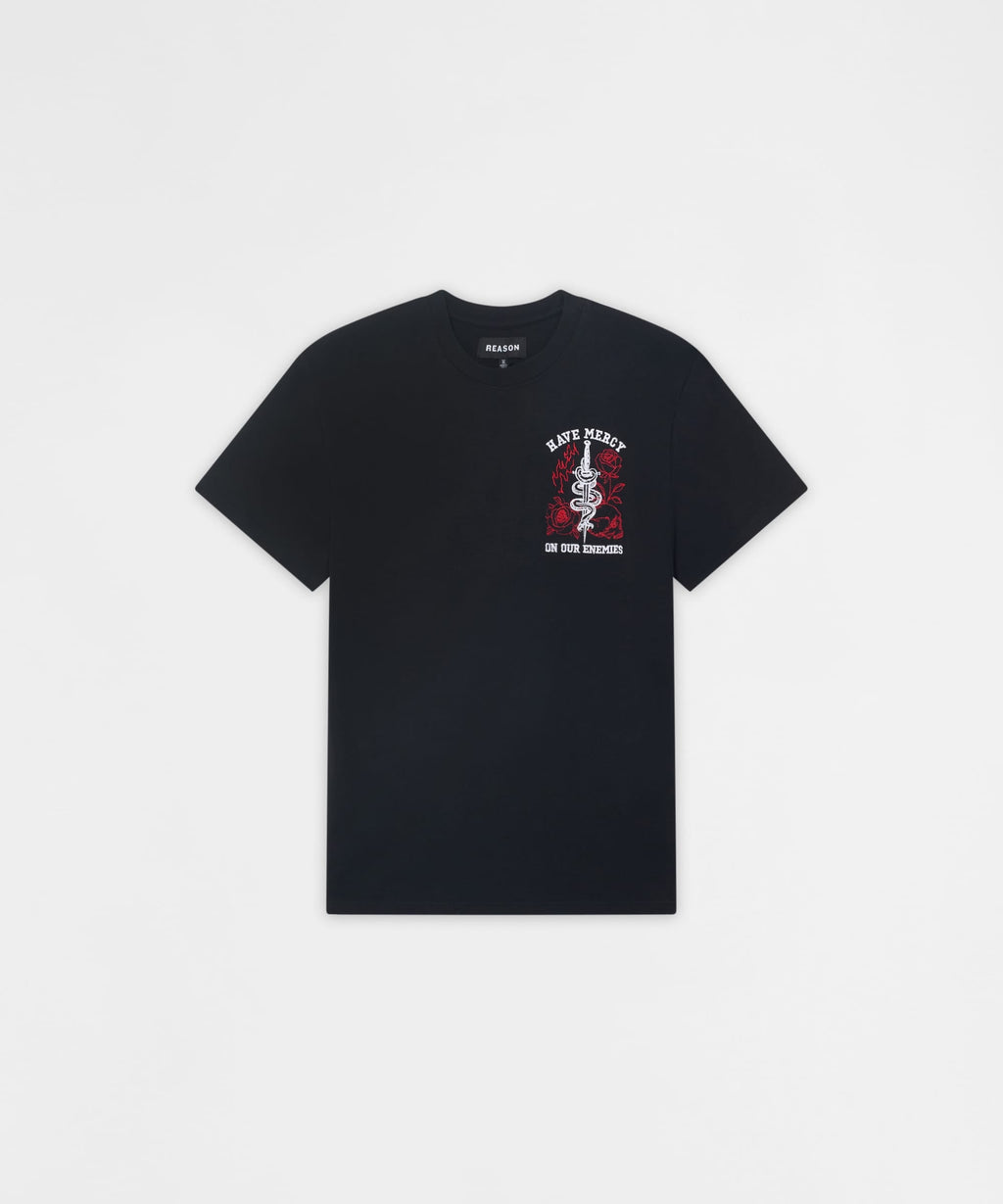 Mercy Embroidered Short Sleeve Tee - Black