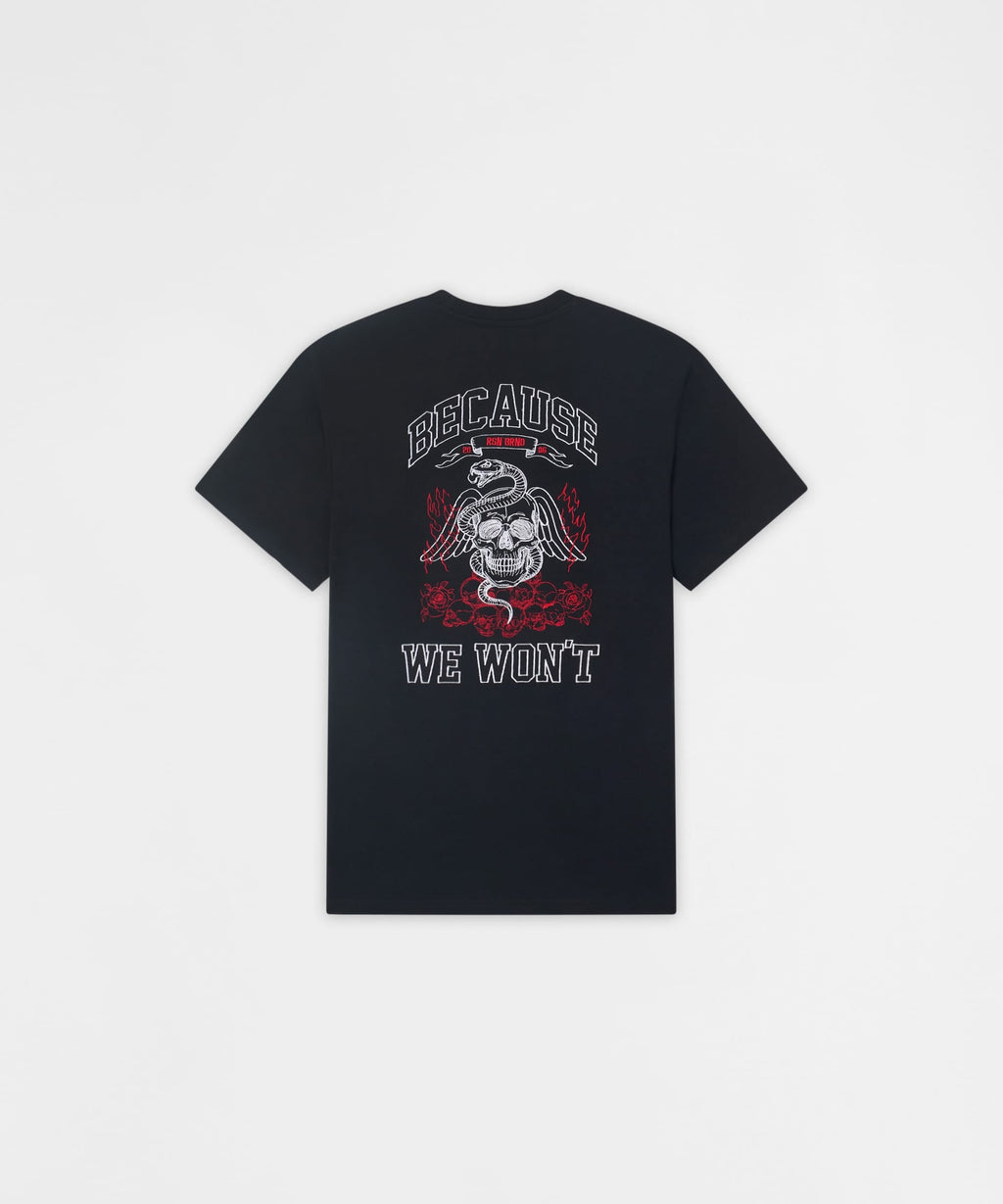 Mercy Embroidered Short Sleeve Tee - Black
