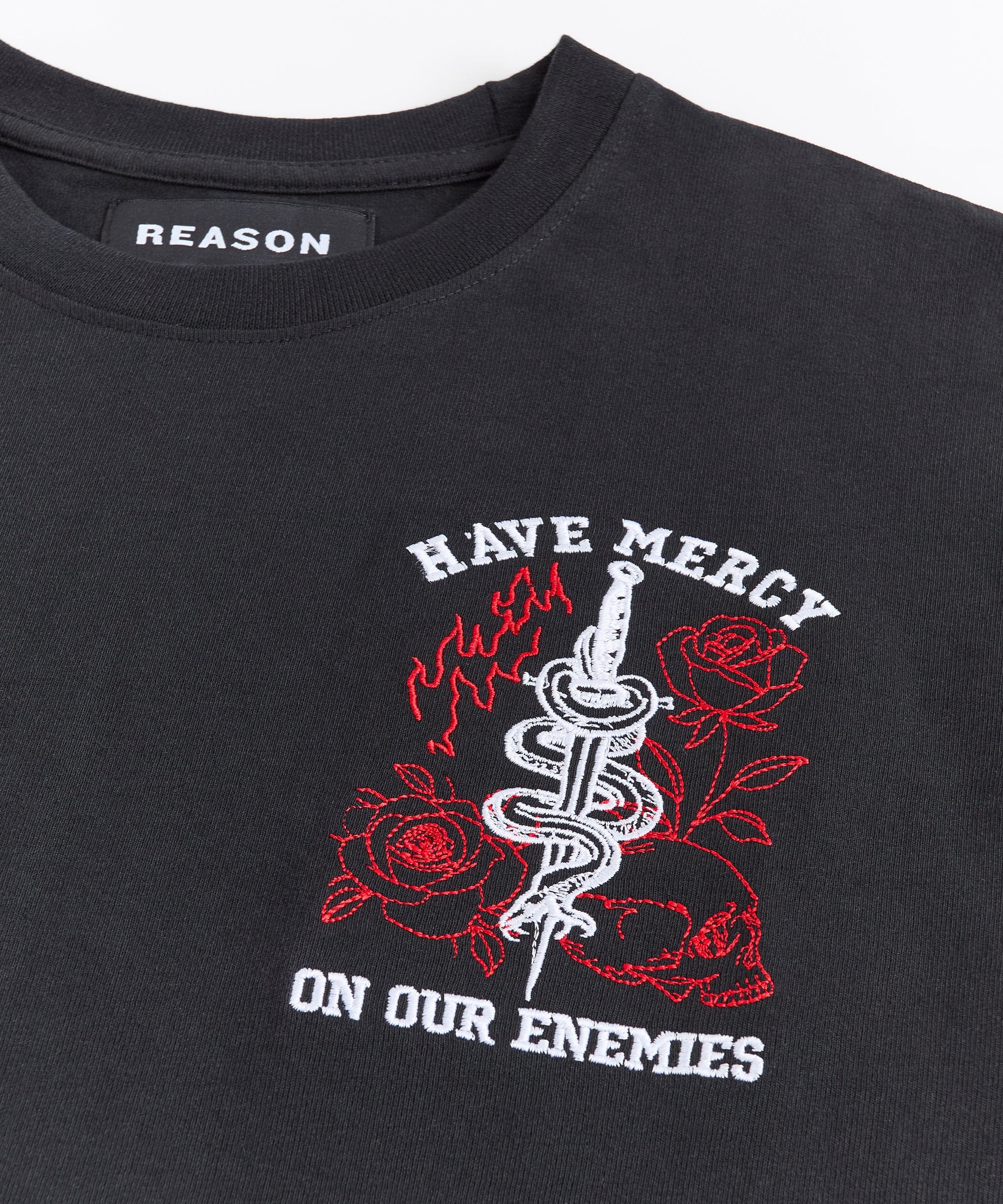 Mercy Embroidered Short Sleeve Tee - Black