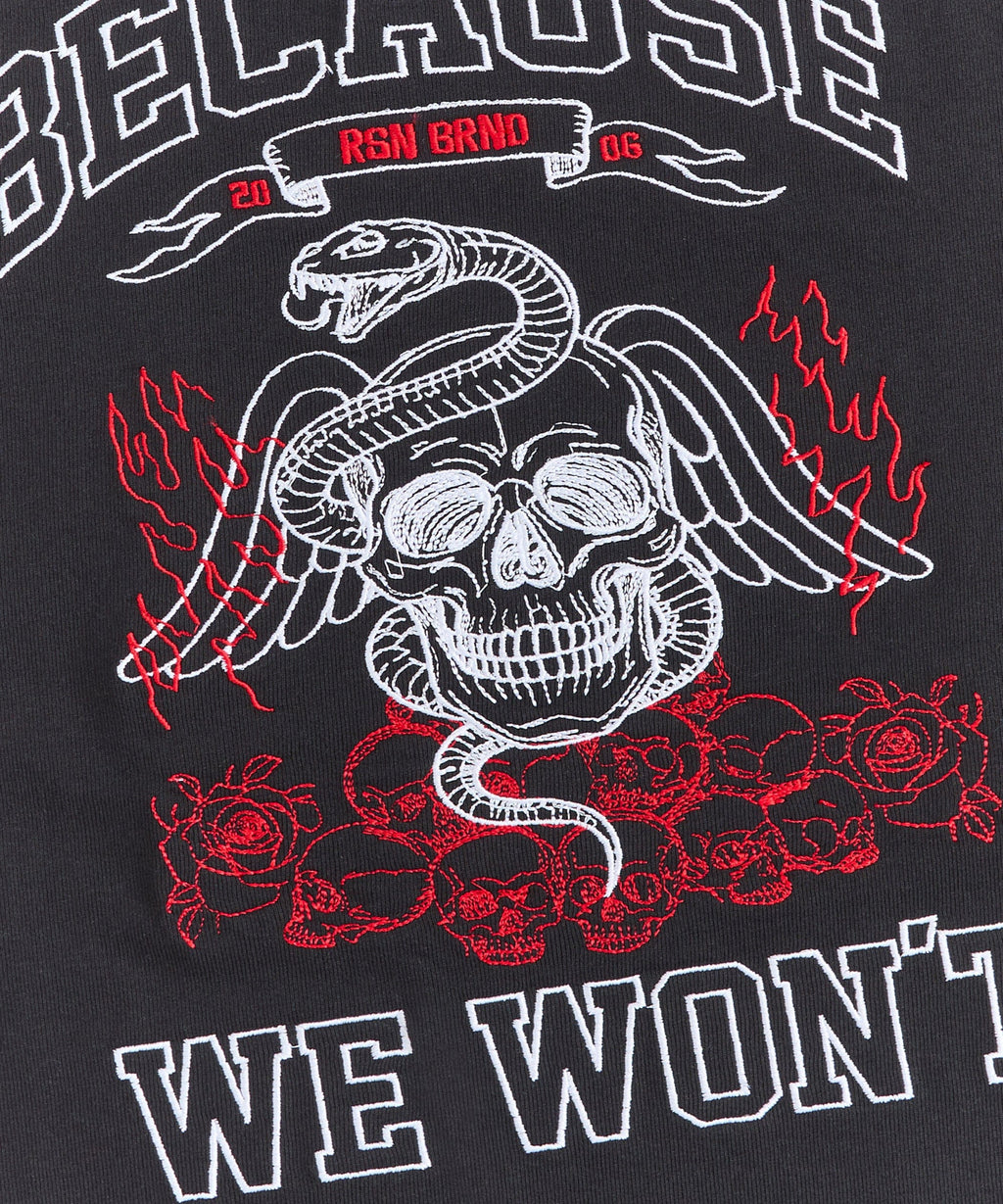 Mercy Embroidered Short Sleeve Tee - Black