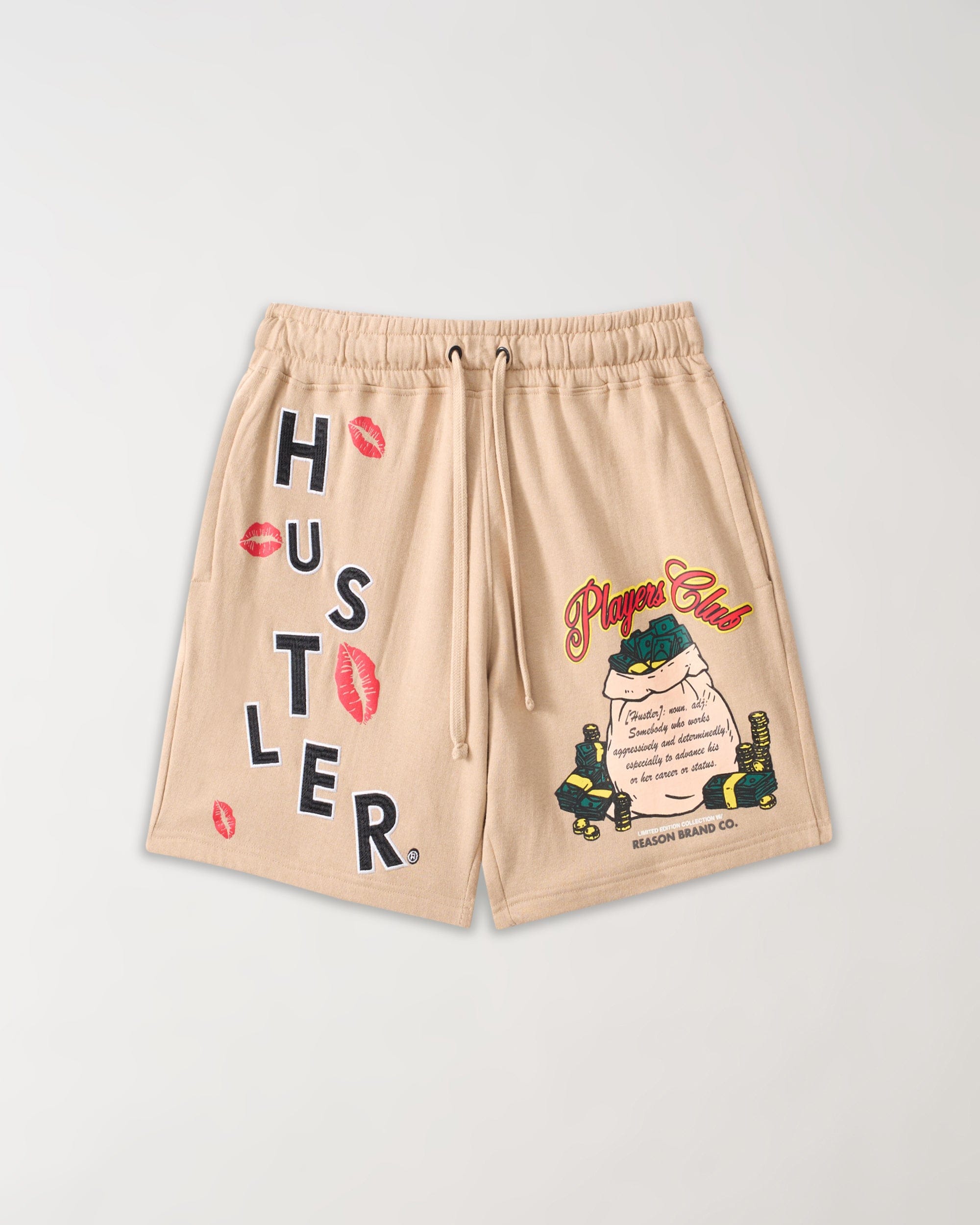 Hustler Players Club Fleece Short - Clay