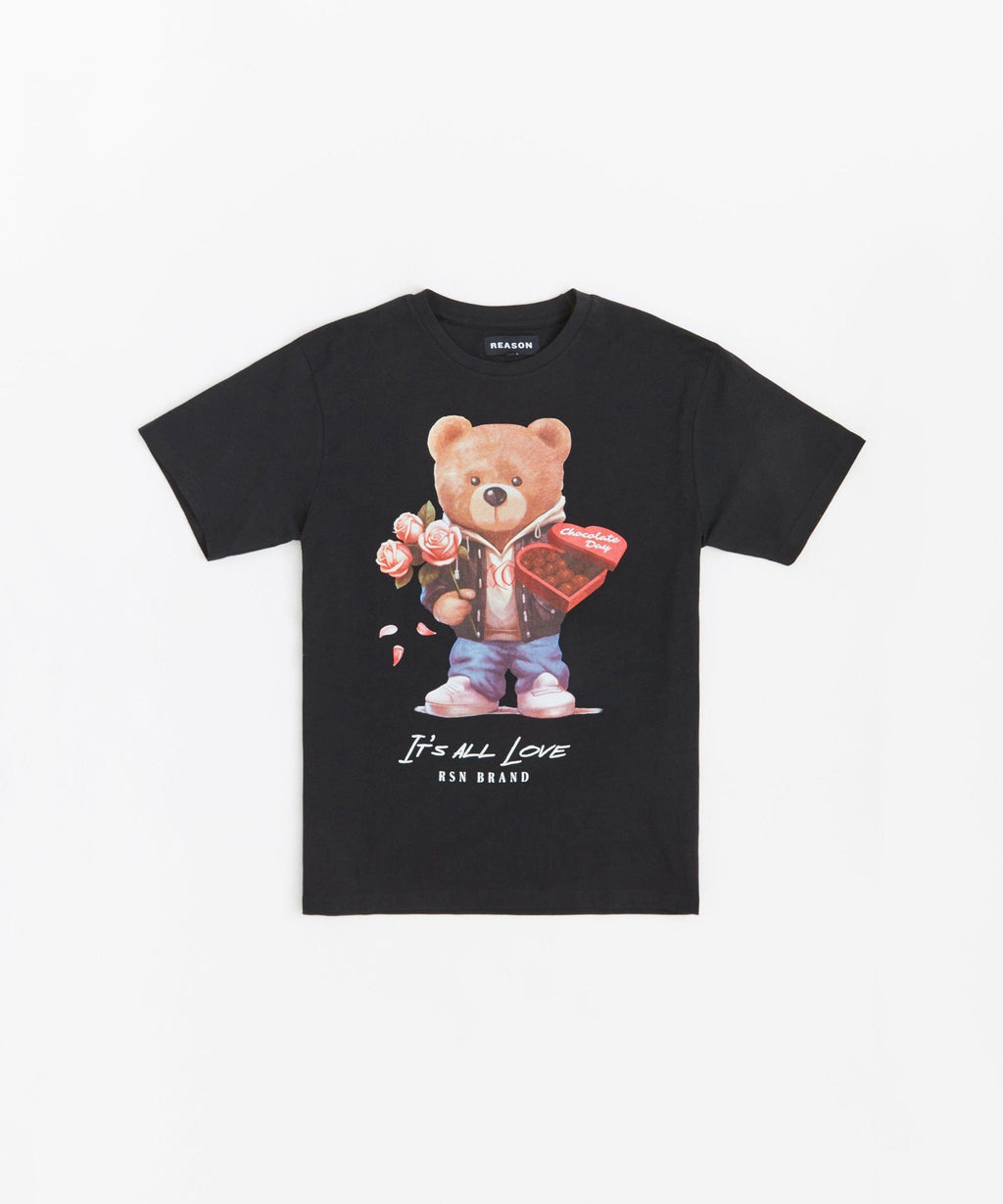 Kids Teddy Short Sleeve Tee - Black