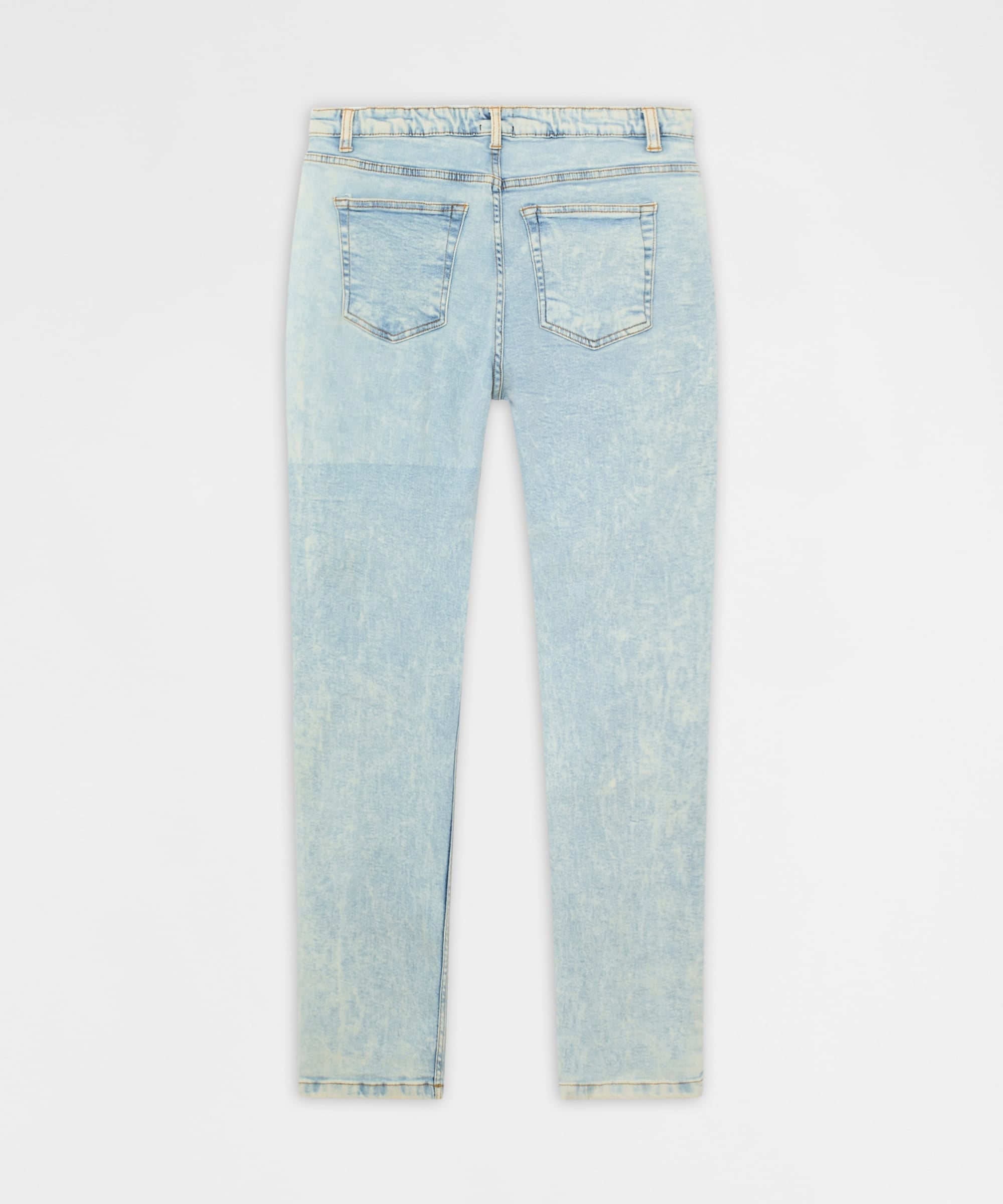 Light Wash Distressed Skinny Jeans - Light Blue