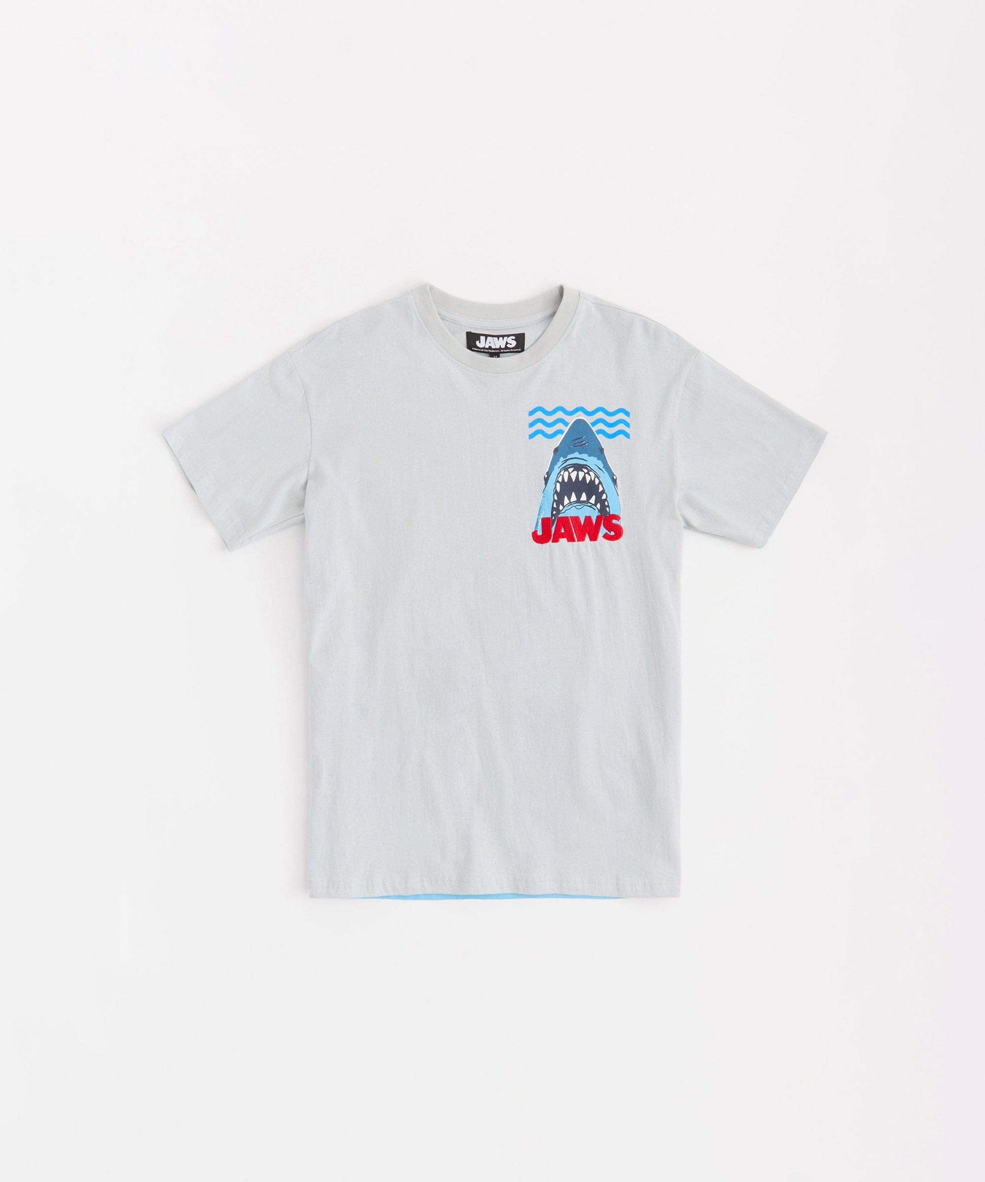 Jaws Deep Water Graphic Short Sleeve Tee - Light Blue