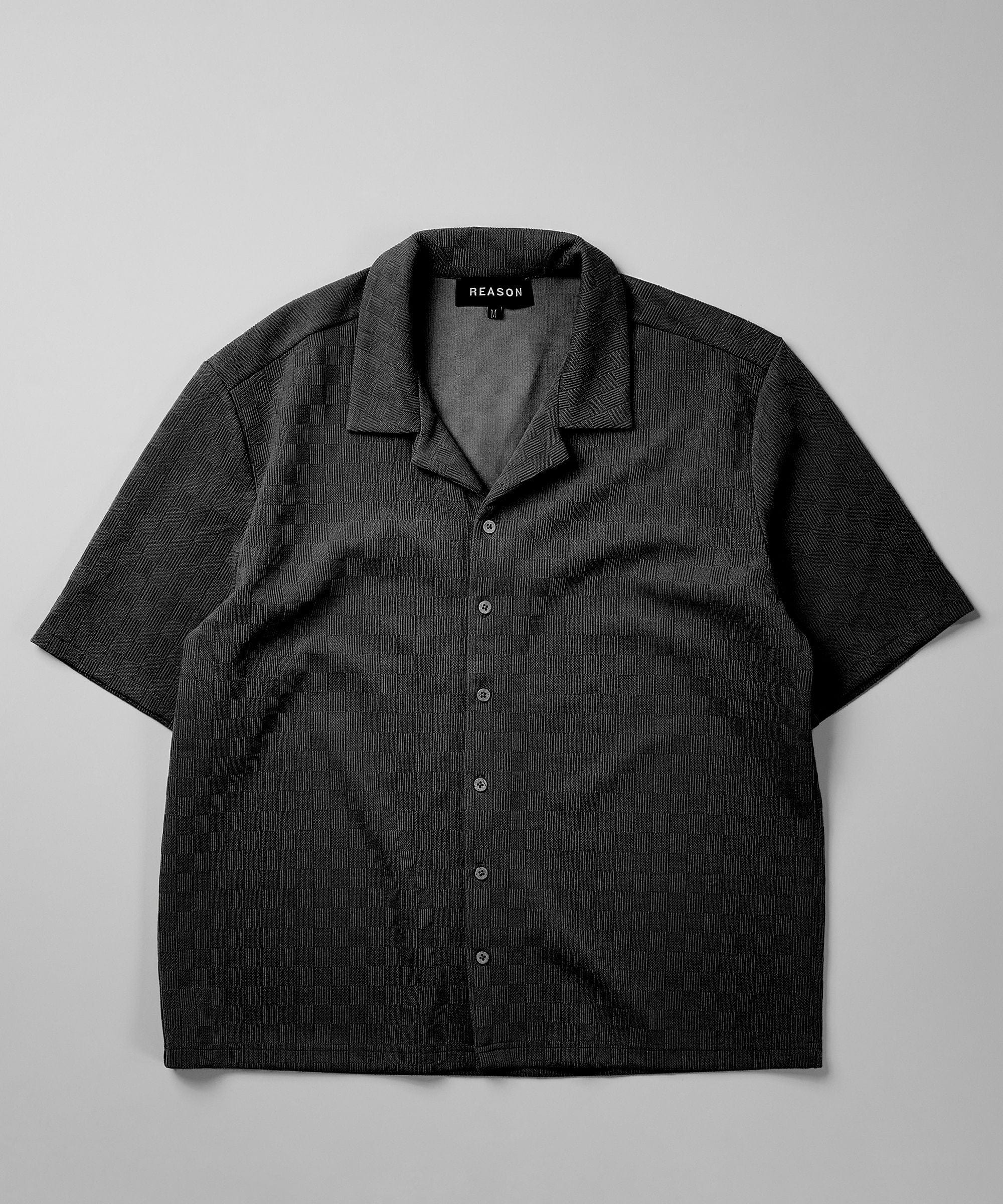 Jacquard Knit Shirt - Black