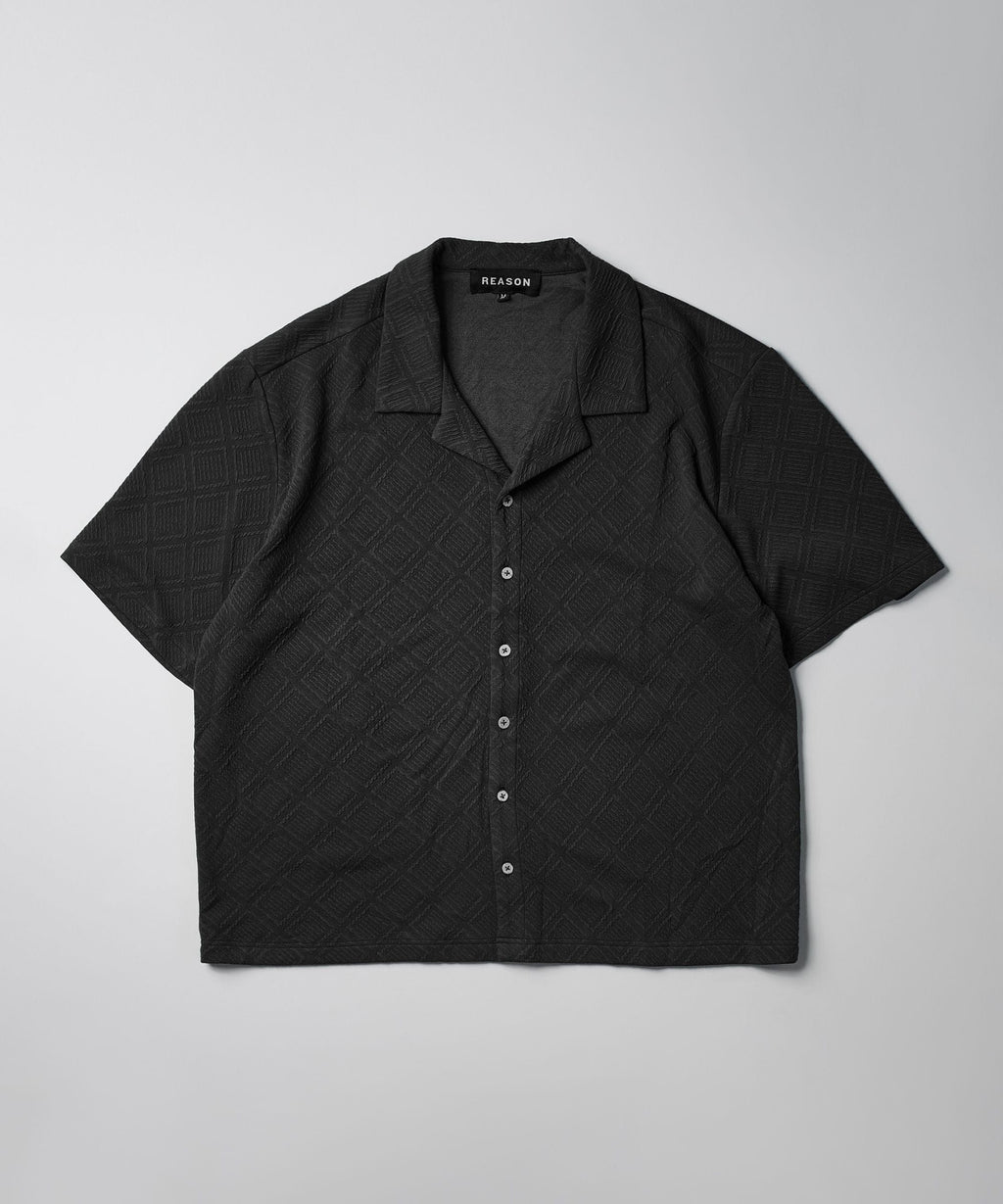 Jacquard Knit Shirt - Black