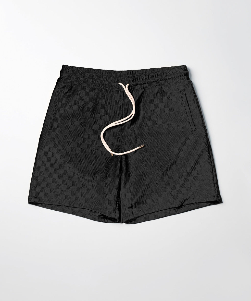 Jacquard Knit Shorts - Black