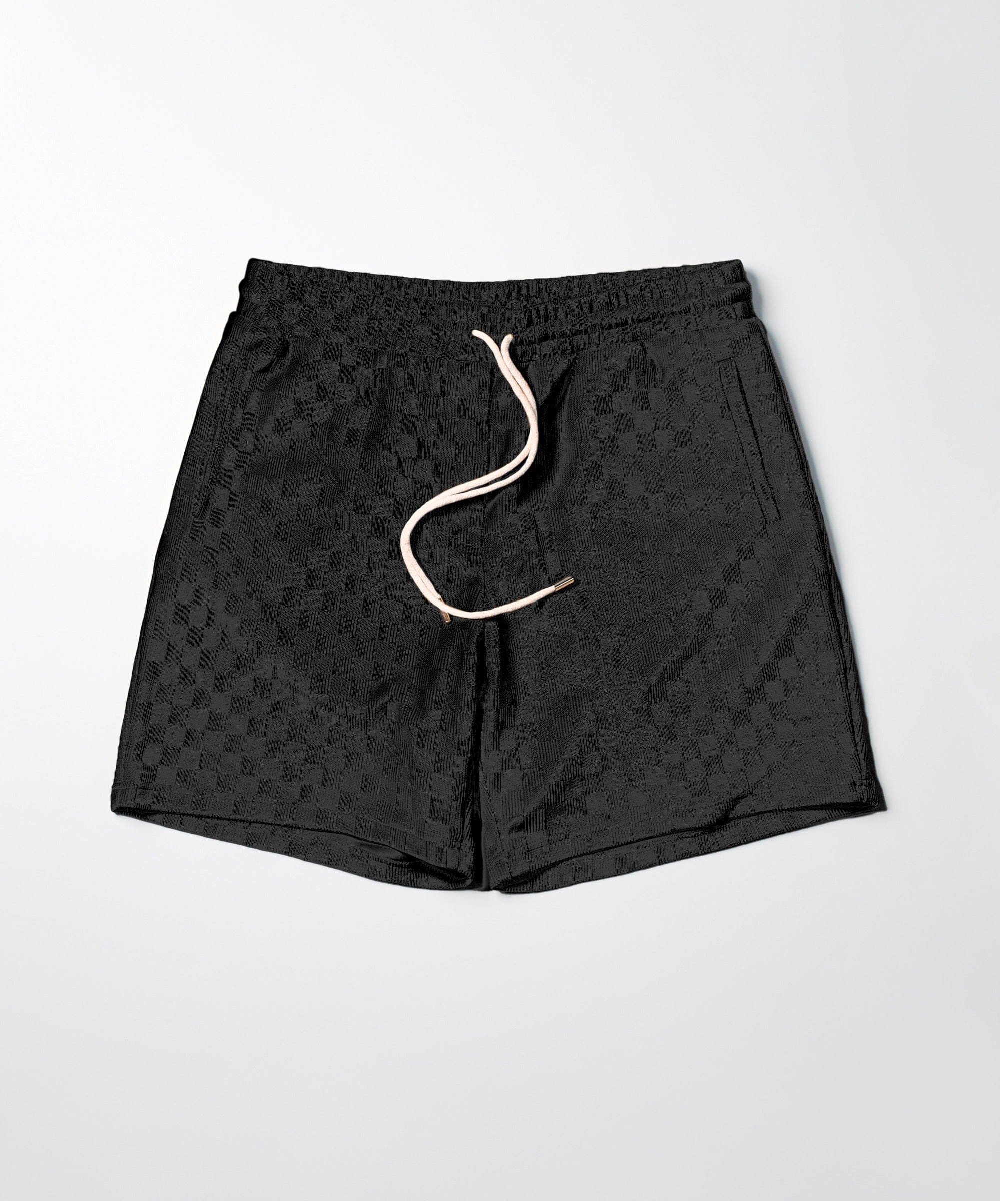 Jacquard Knit Shorts - Black