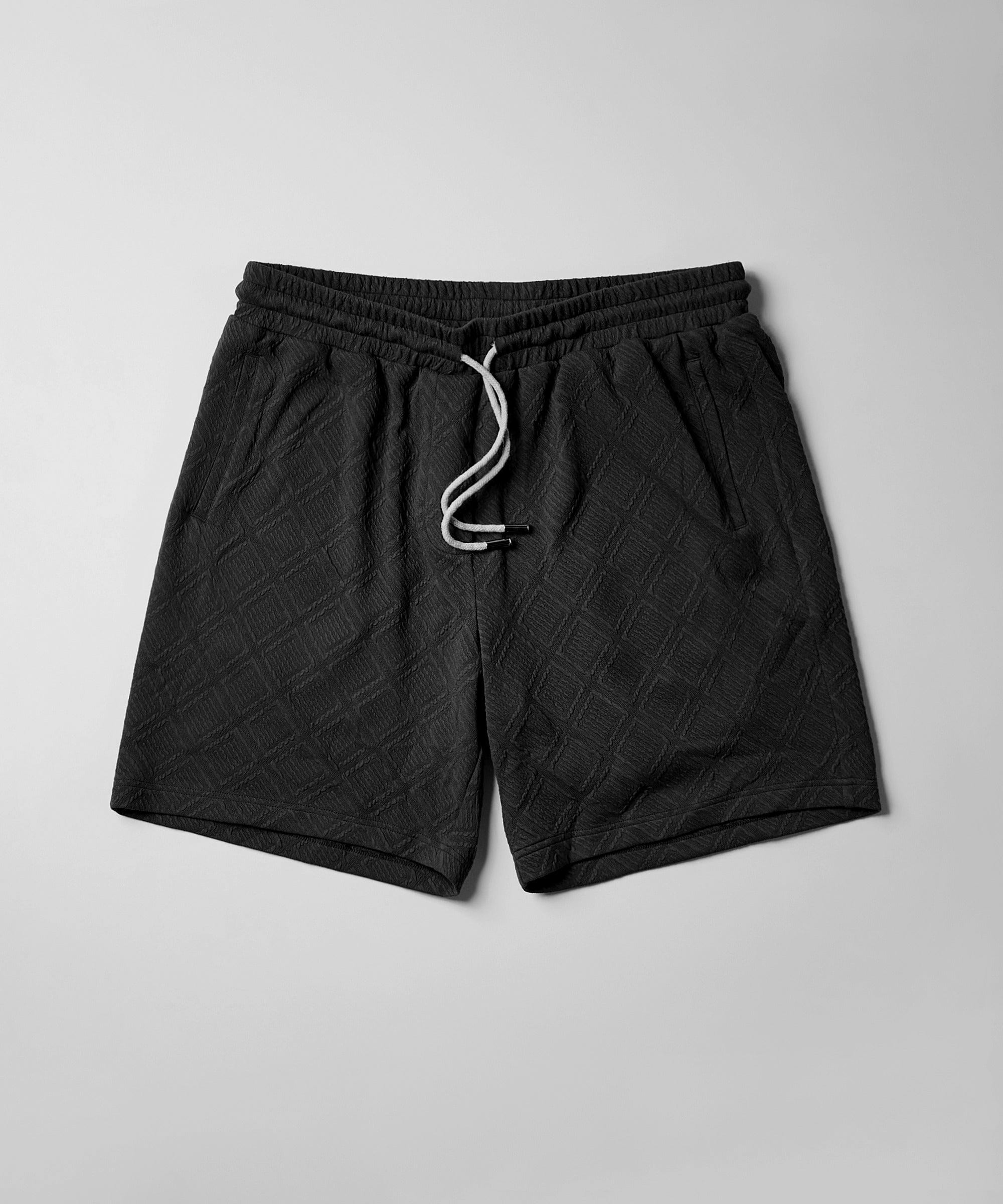 Jacquard Knit Shorts - Black
