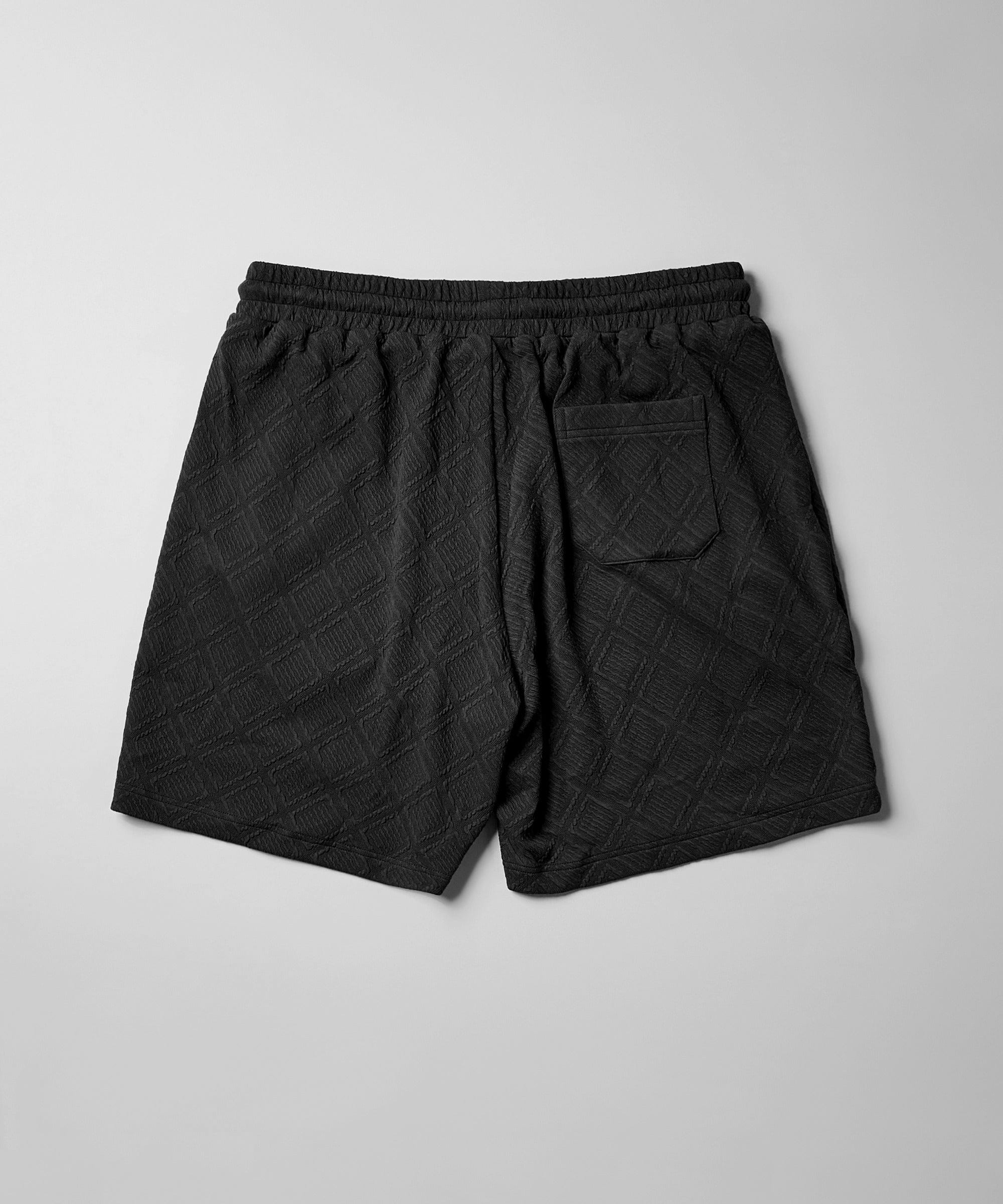 Jacquard Knit Shorts - Black