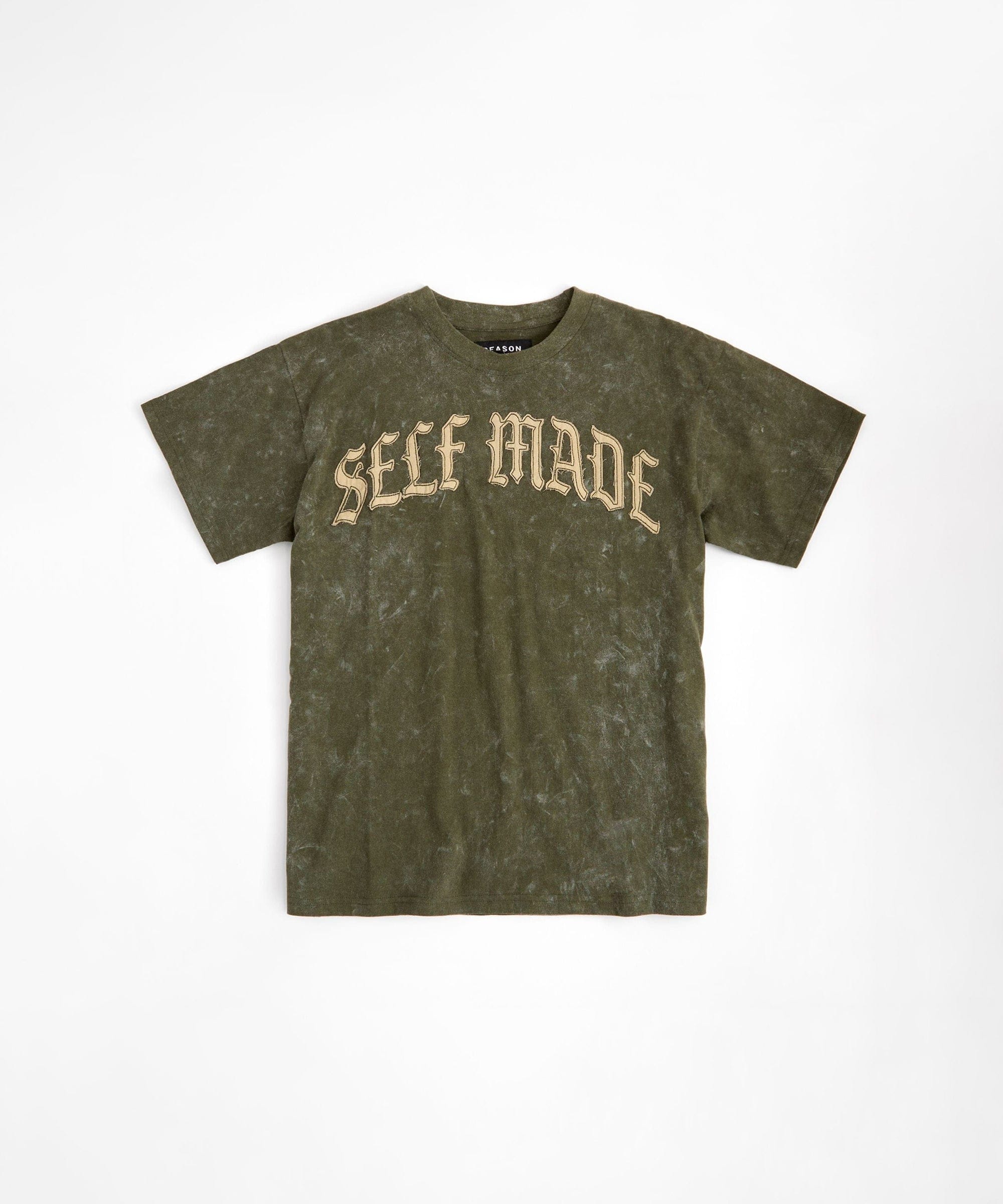 Kids Self Made Self Paid Short Sleeve Tee - Olive Green