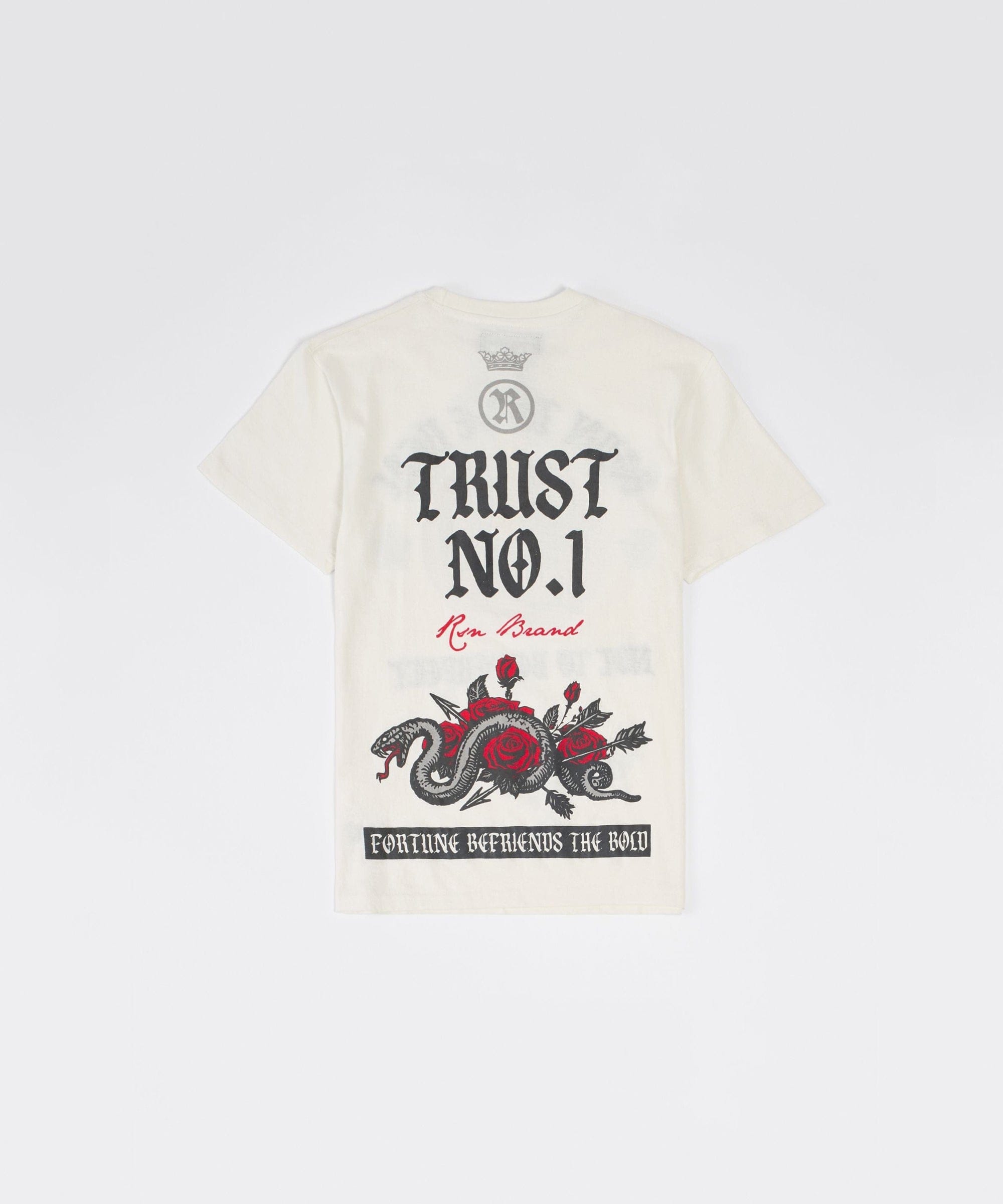 Kids Trust No 1 Embroidered Short Sleeve Tee - Cream